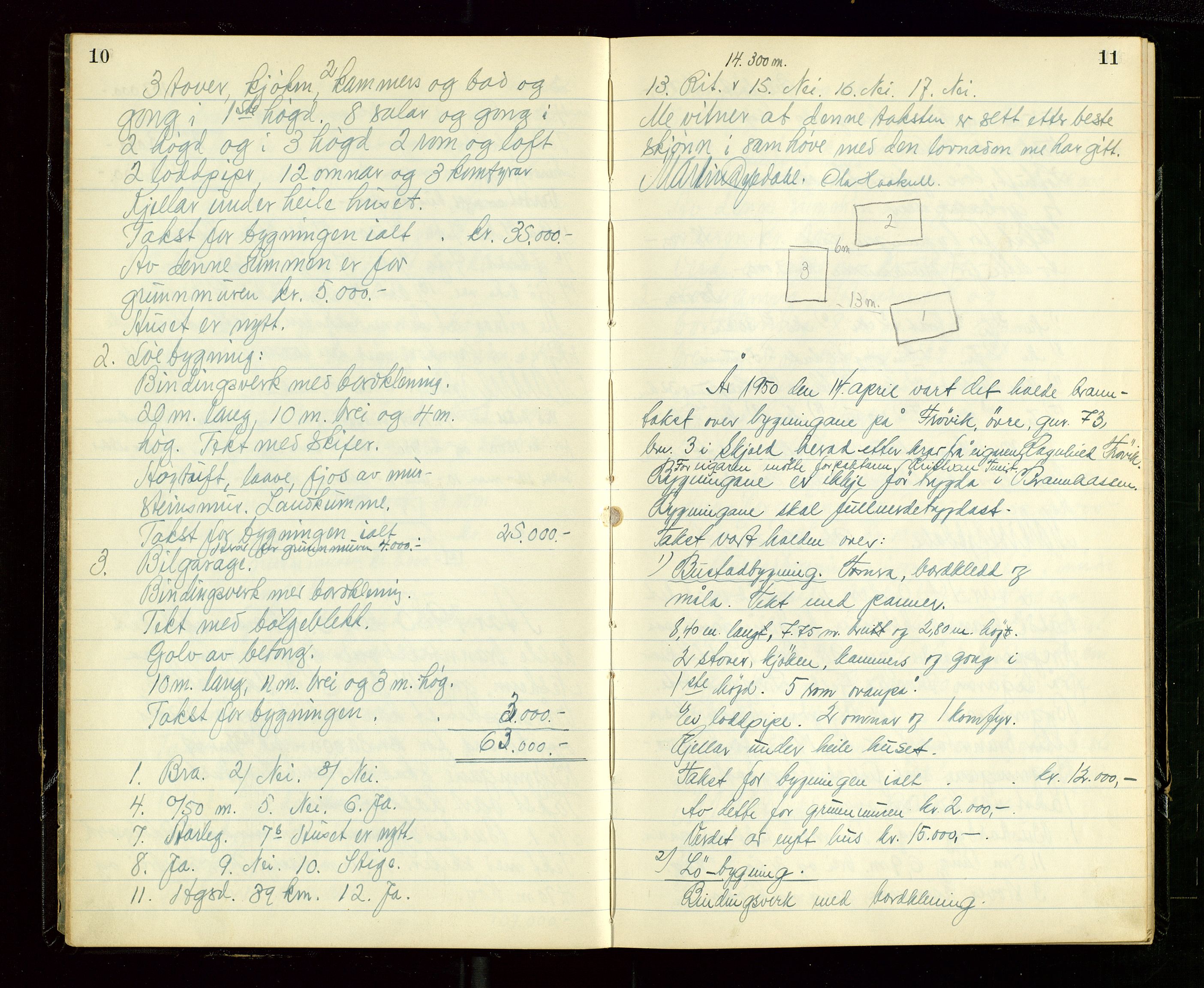 Skjold lensmannskontor, AV/SAST-A-100182/Goa/L0003: "Branntakstprotokoll for Skjold lensmannsdistrikt", 1949-1953, s. 10-11