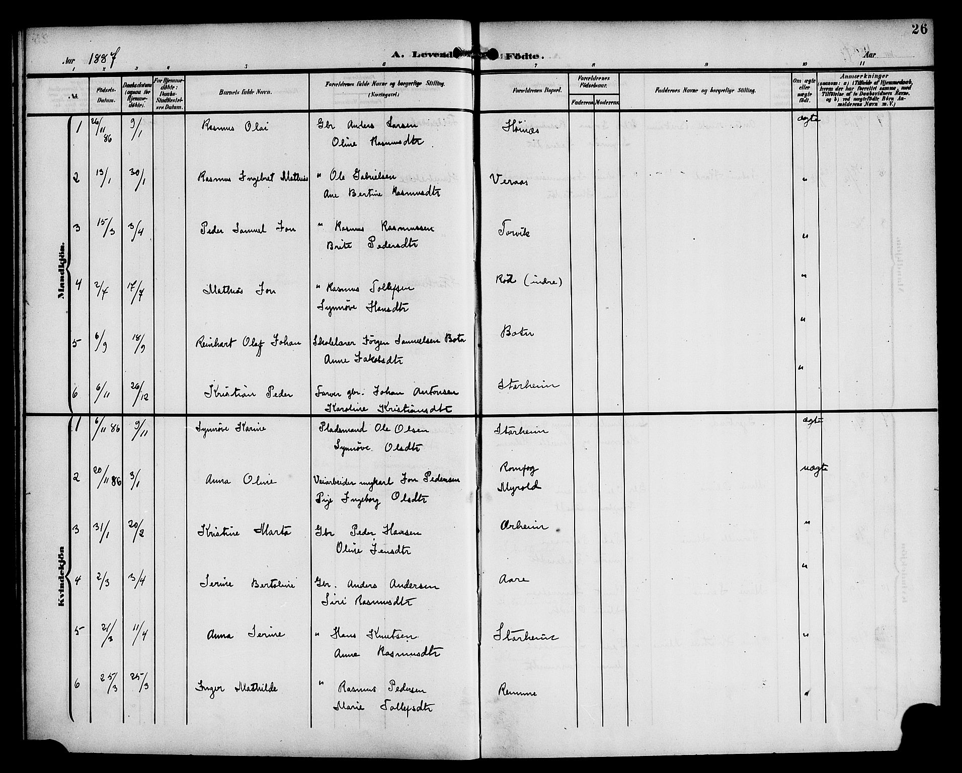 Eid sokneprestembete, AV/SAB-A-82301/H/Haa/Haac/L0001: Ministerialbok nr. C 1, 1879-1899, s. 26