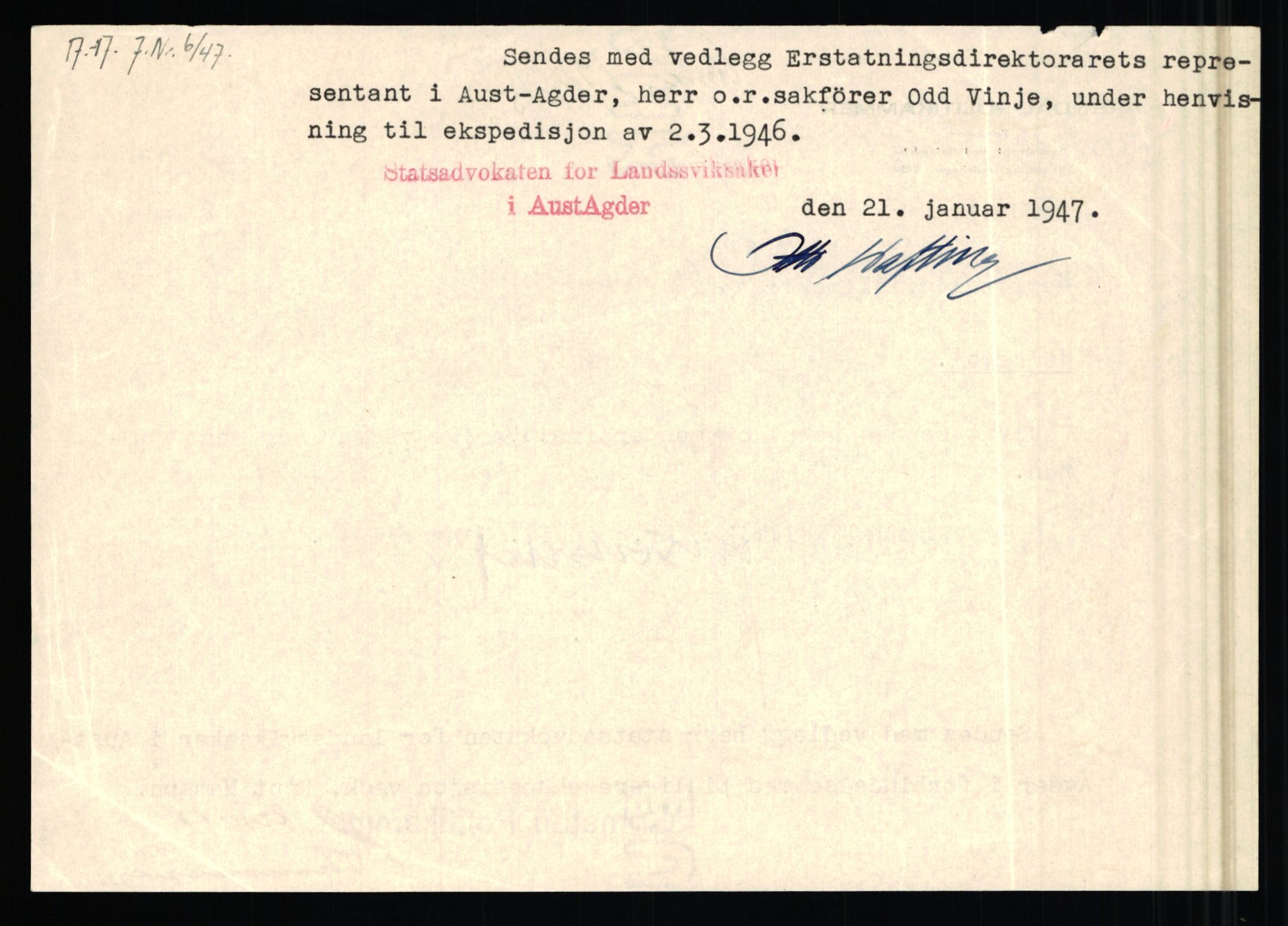 Landssvikarkivet, Arendal politikammer, RA/S-3138-25/D/Dc/L0029: Anr. 192/45, 1945-1951, s. 418