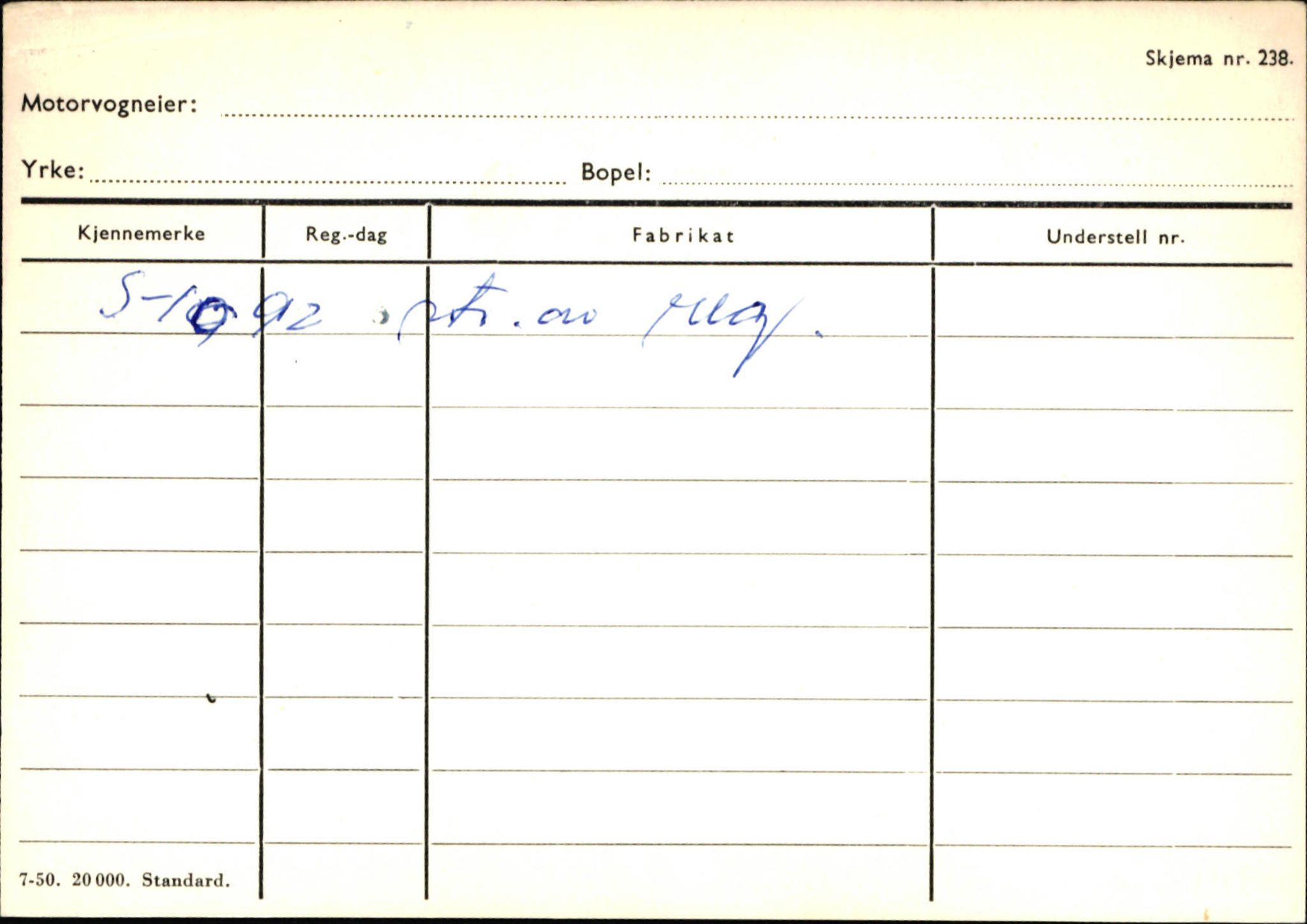 Statens vegvesen, Sogn og Fjordane vegkontor, AV/SAB-A-5301/4/F/L0144: Registerkort Vågsøy A-R, 1945-1975, s. 2167