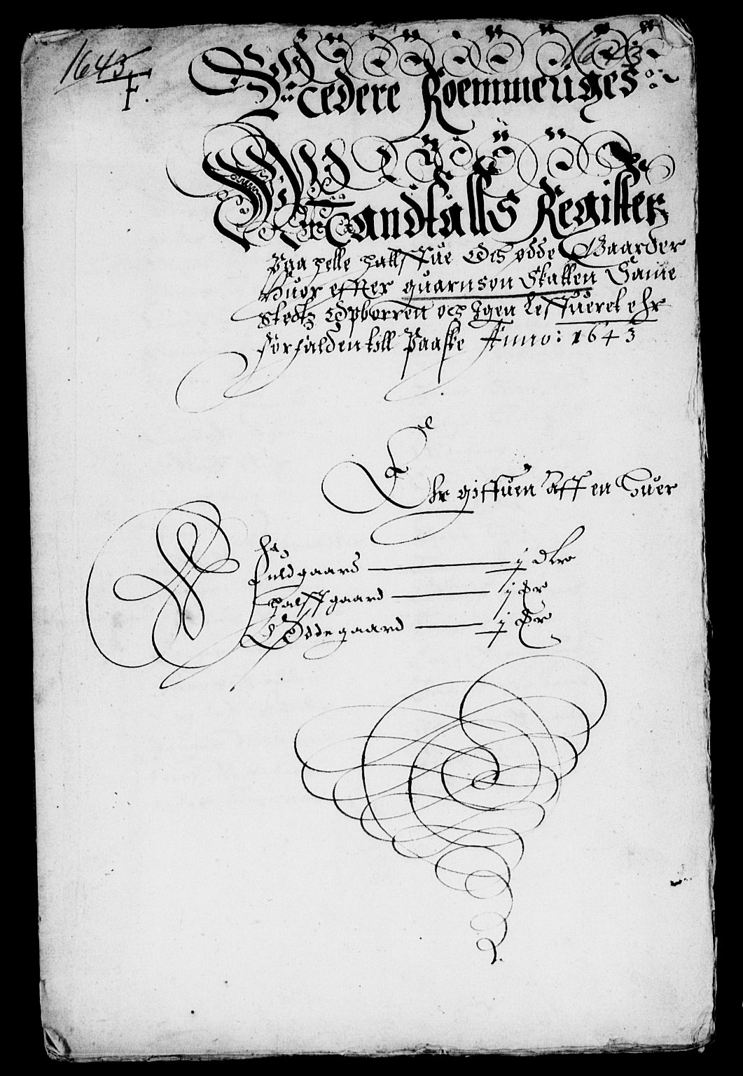 Rentekammeret inntil 1814, Reviderte regnskaper, Lensregnskaper, AV/RA-EA-5023/R/Rb/Rba/L0168: Akershus len, 1642-1643