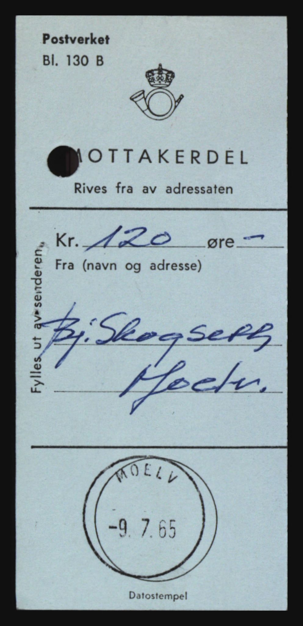 Nord-Hedmark sorenskriveri, SAH/TING-012/H/Hc/L0022: Pantebok nr. 22, 1965-1965, Dagboknr: 3097/1965