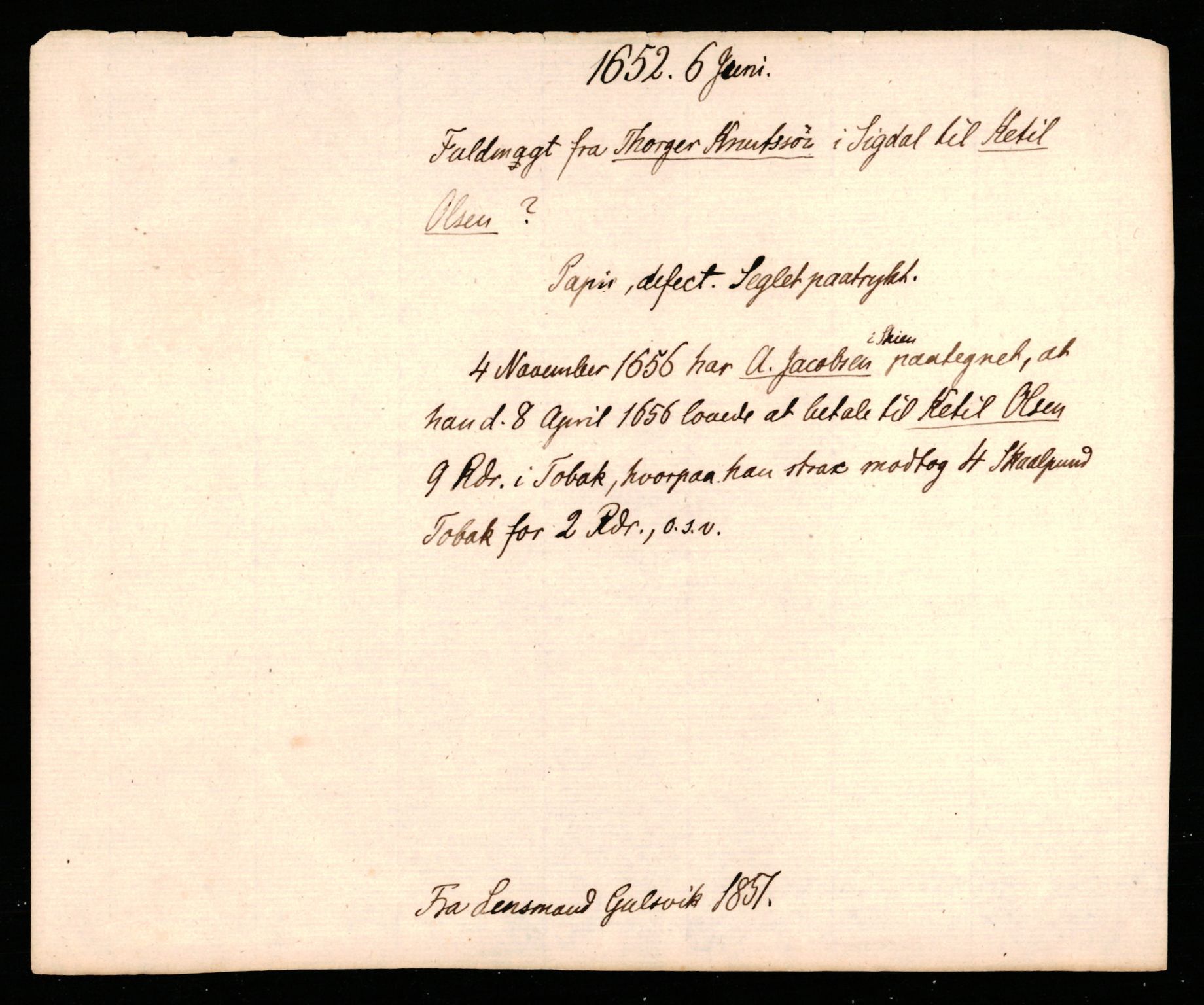 Riksarkivets diplomsamling, AV/RA-EA-5965/F35/F35b/L0009: Riksarkivets diplomer, seddelregister, 1647-1655, s. 369