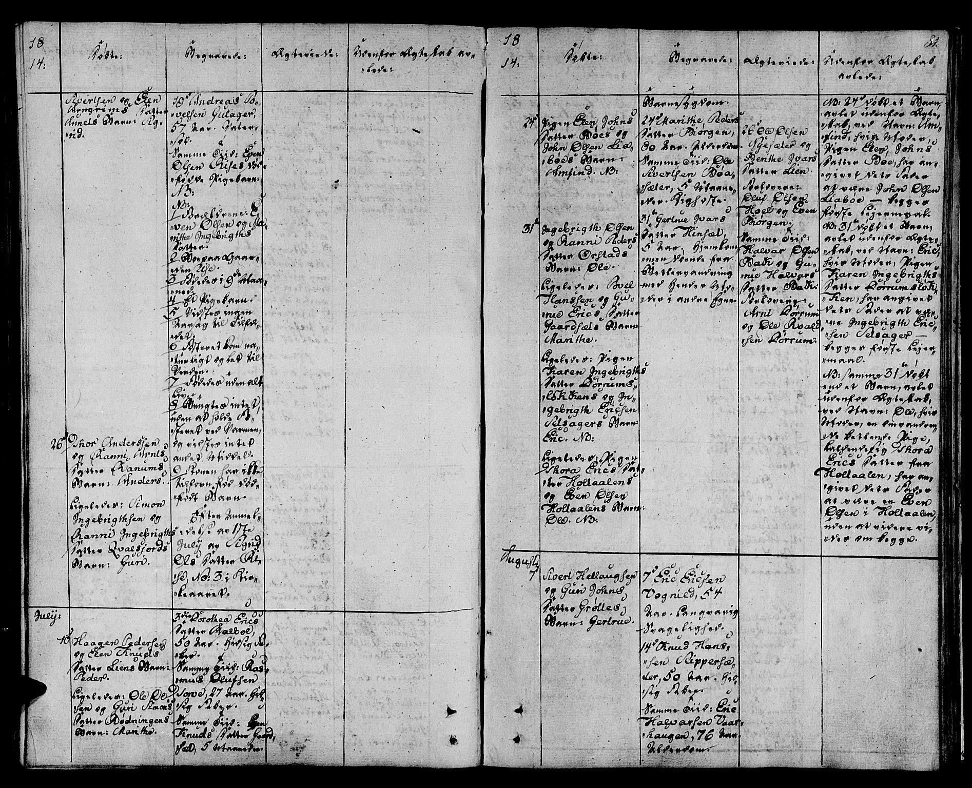 Ministerialprotokoller, klokkerbøker og fødselsregistre - Sør-Trøndelag, AV/SAT-A-1456/678/L0894: Ministerialbok nr. 678A04, 1806-1815, s. 84