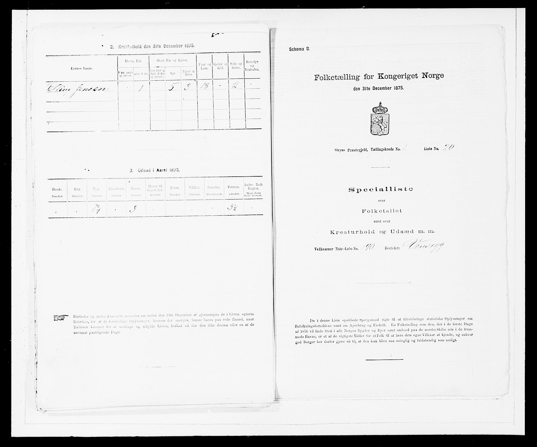 SAB, Folketelling 1875 for 1448P Stryn prestegjeld, 1875, s. 74