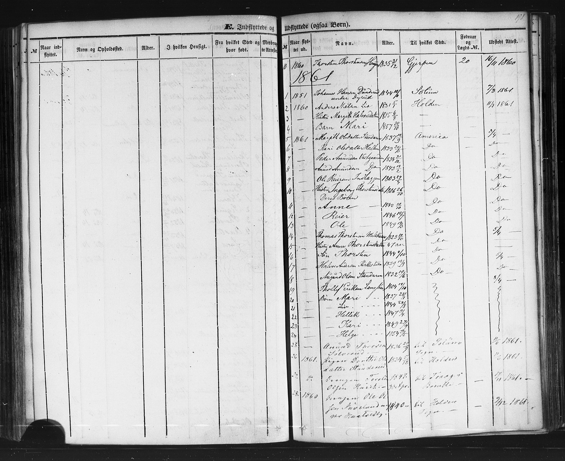 Sauherad kirkebøker, AV/SAKO-A-298/F/Fb/L0001: Ministerialbok nr. II 1, 1851-1877, s. 198