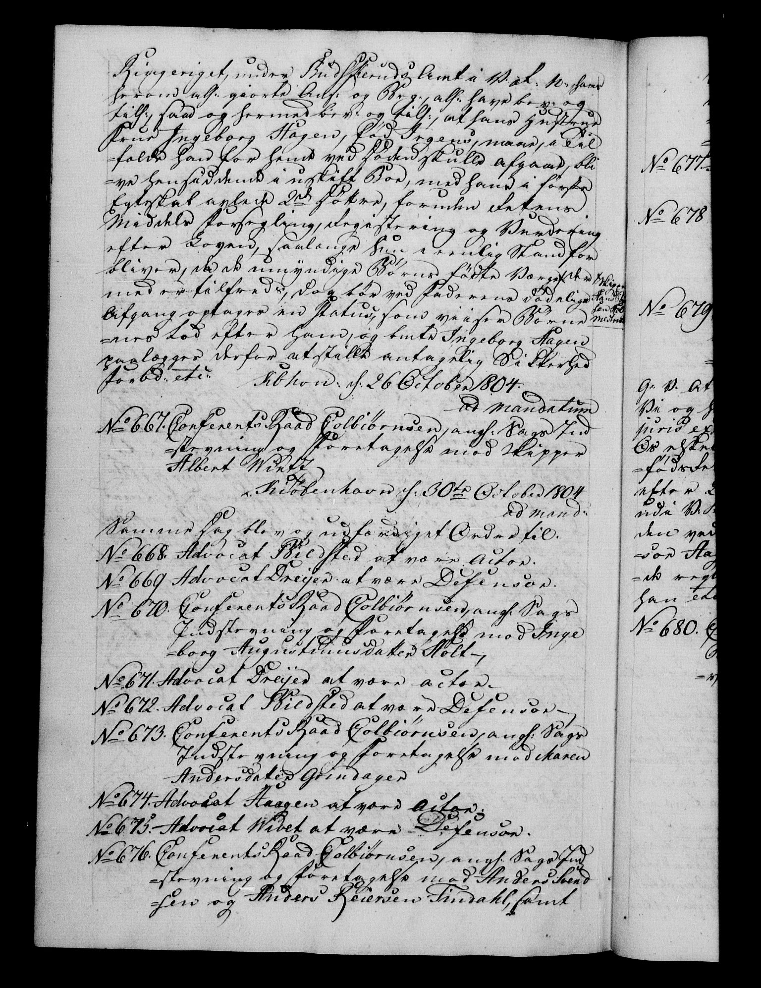 Danske Kanselli 1800-1814, RA/EA-3024/H/Hf/Hfb/Hfba/L0002: Registranter, 1802-1804, s. 301b