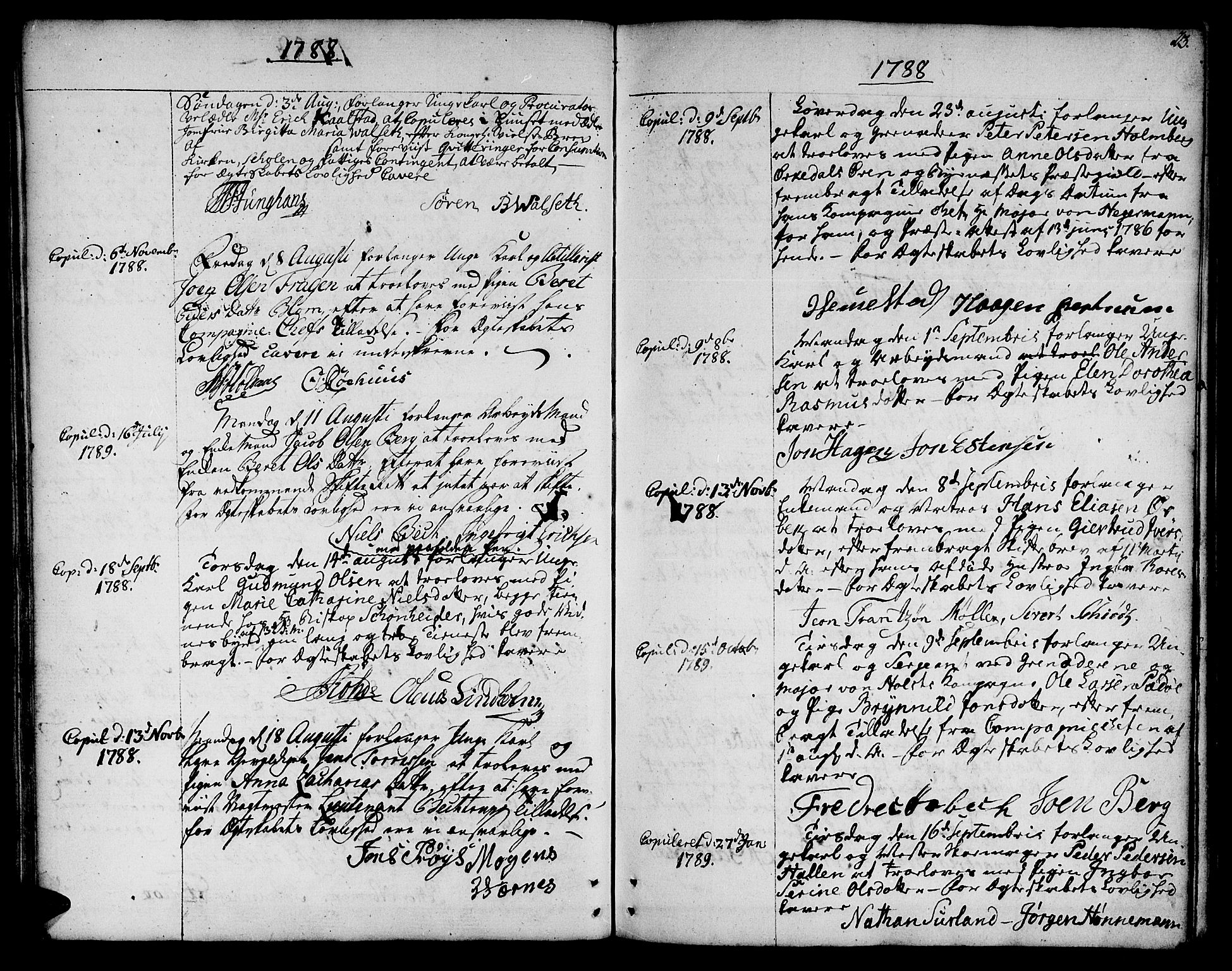 Ministerialprotokoller, klokkerbøker og fødselsregistre - Sør-Trøndelag, SAT/A-1456/601/L0041: Ministerialbok nr. 601A09, 1784-1801, s. 23