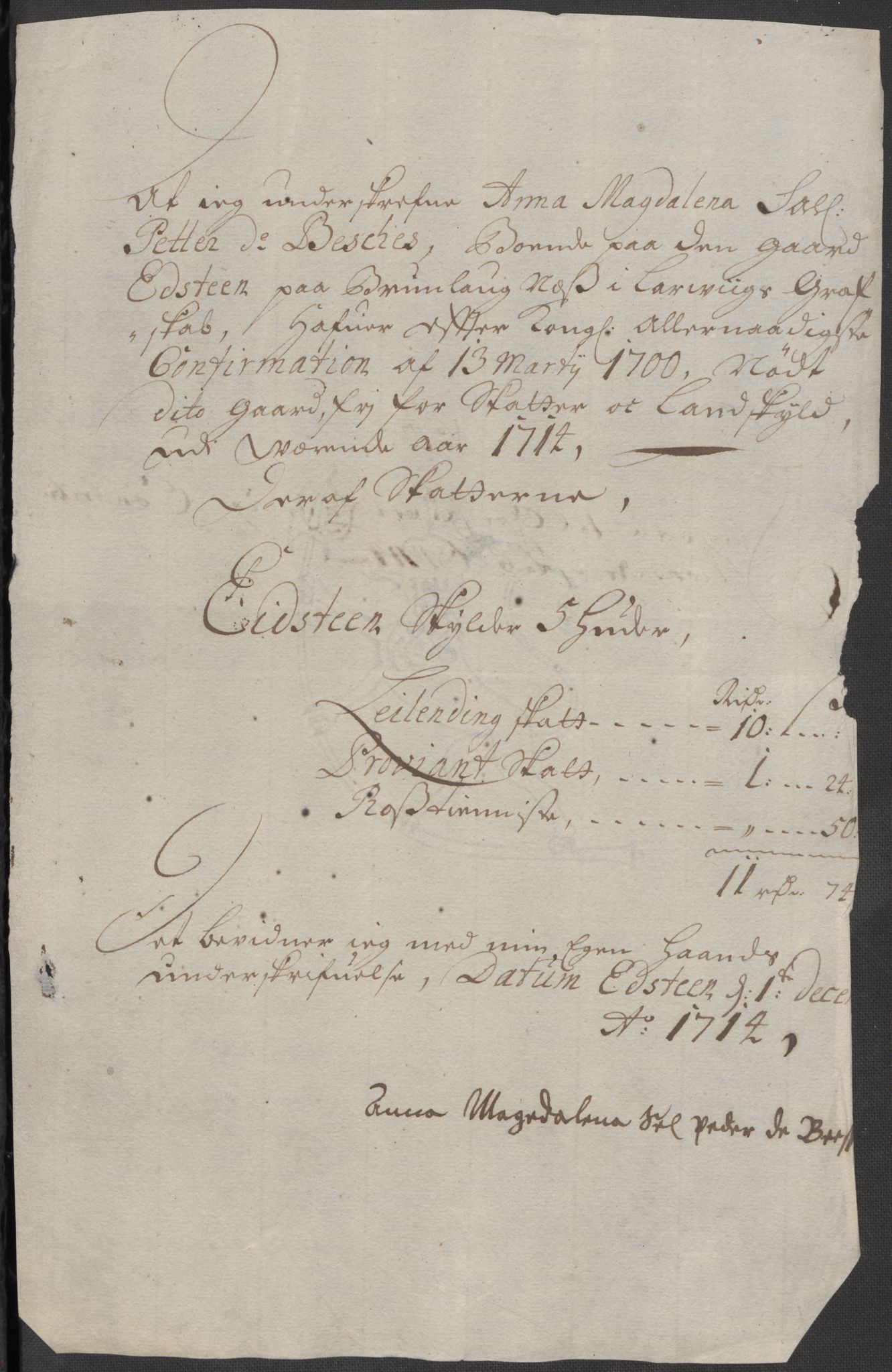 Rentekammeret inntil 1814, Reviderte regnskaper, Fogderegnskap, RA/EA-4092/R33/L1986: Fogderegnskap Larvik grevskap, 1714-1715, s. 218