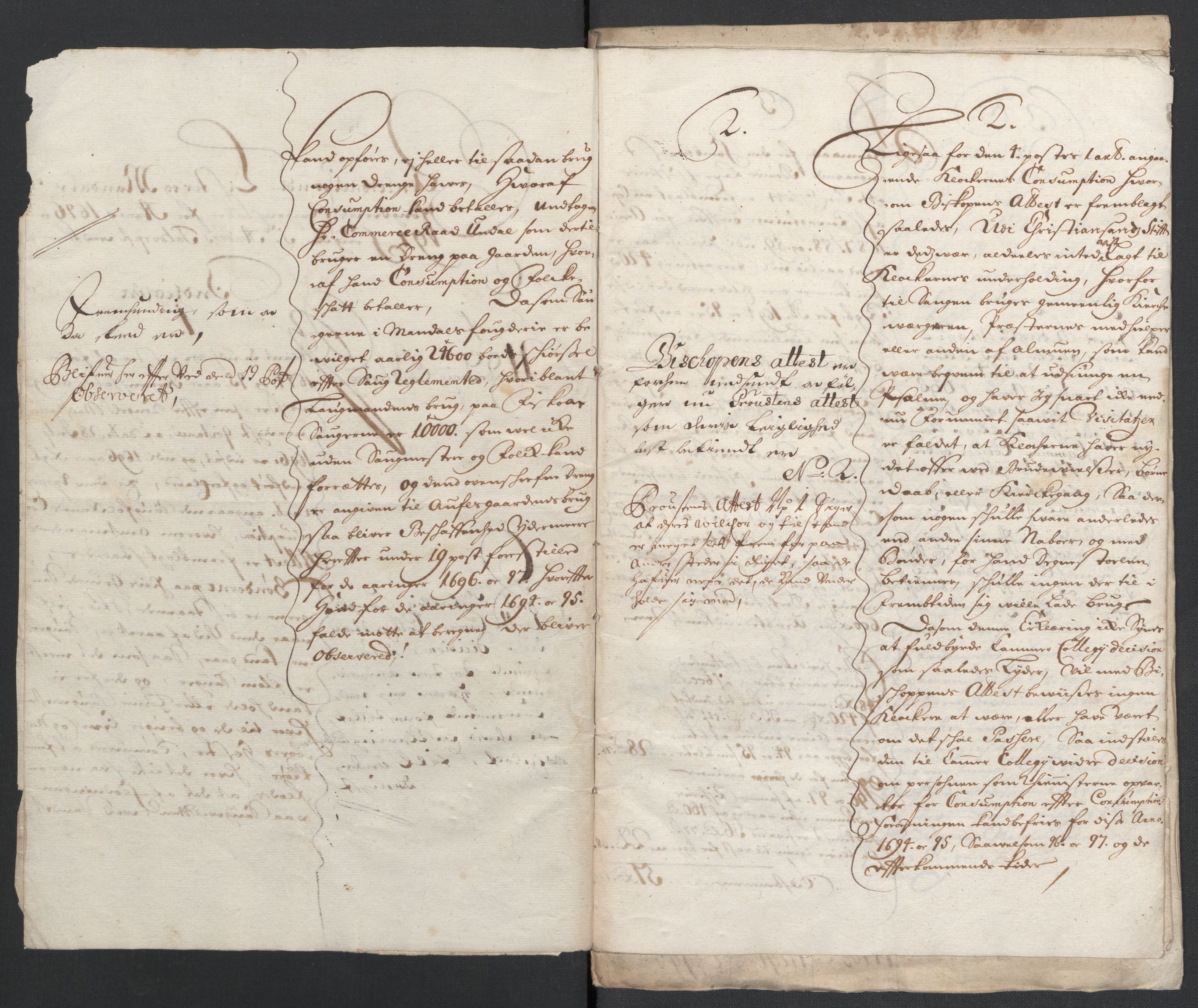 Rentekammeret inntil 1814, Reviderte regnskaper, Fogderegnskap, RA/EA-4092/R43/L2546: Fogderegnskap Lista og Mandal, 1696-1697, s. 292