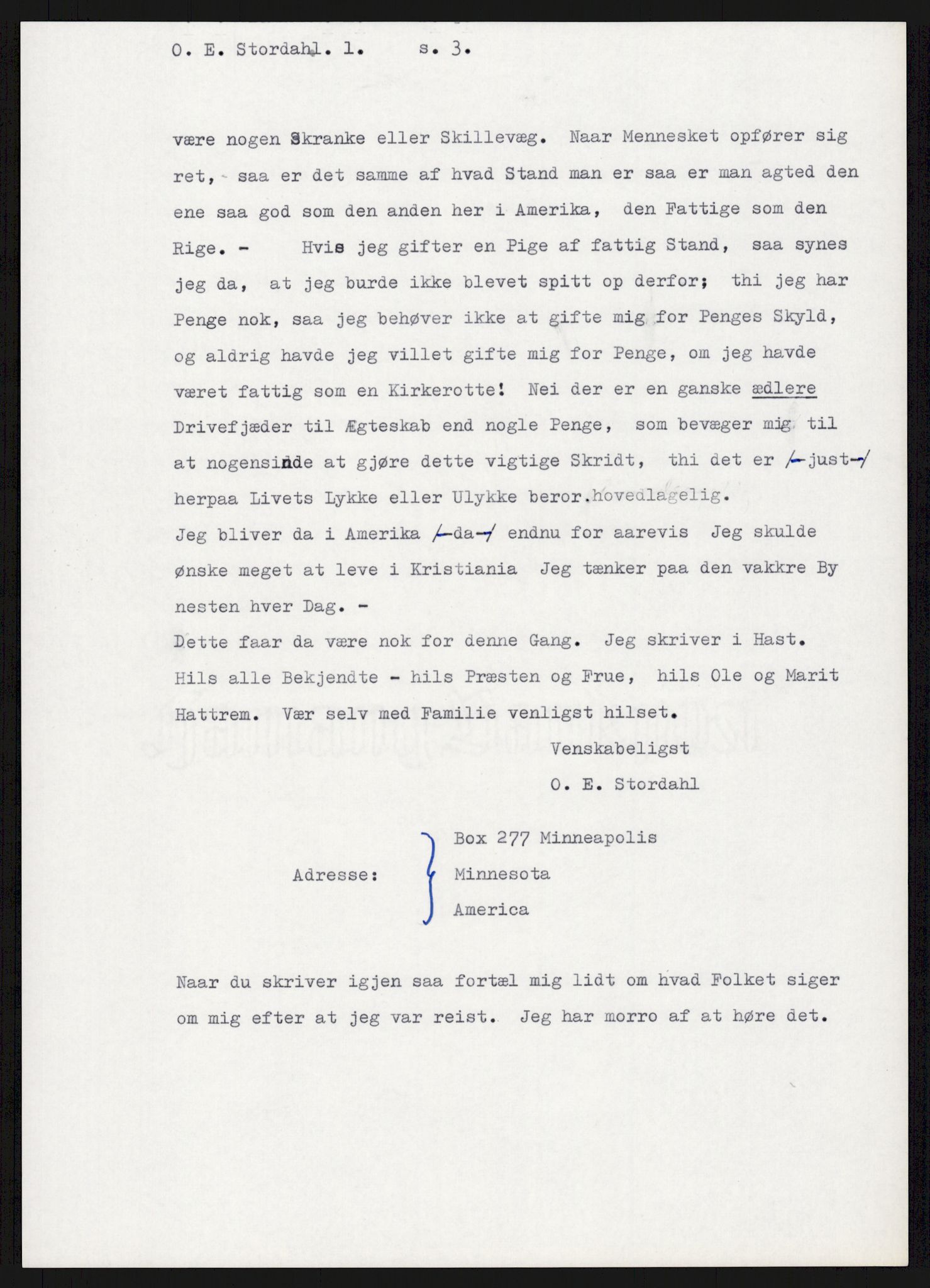 Samlinger til kildeutgivelse, Amerikabrevene, AV/RA-EA-4057/F/L0015: Innlån fra Oppland: Sæteren - Vigerust, 1838-1914, s. 289