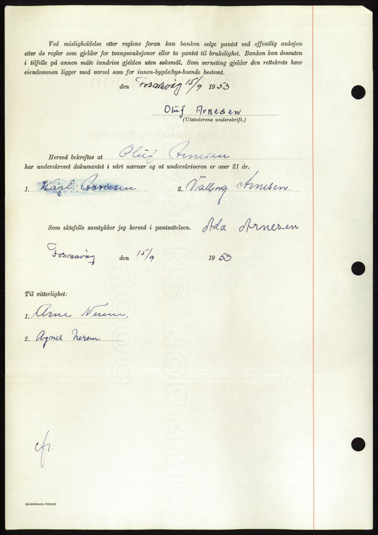 Søre Sunnmøre sorenskriveri, AV/SAT-A-4122/1/2/2C/L0124: Pantebok nr. 12B, 1953-1954, Dagboknr: 2359/1953