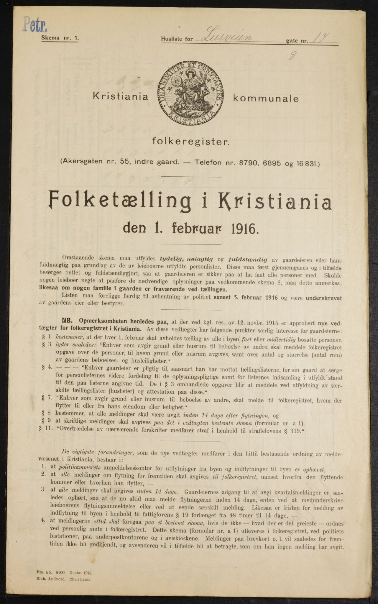 OBA, Kommunal folketelling 1.2.1916 for Kristiania, 1916, s. 58822