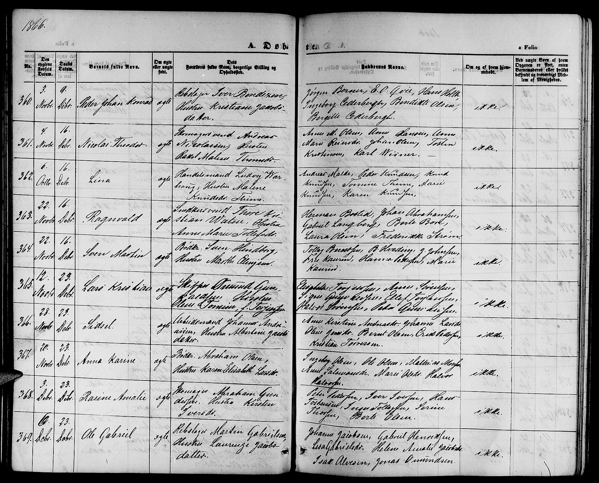 St. Petri sokneprestkontor, AV/SAST-A-101813/001/30/30BB/L0001: Klokkerbok nr. B 1, 1865-1878