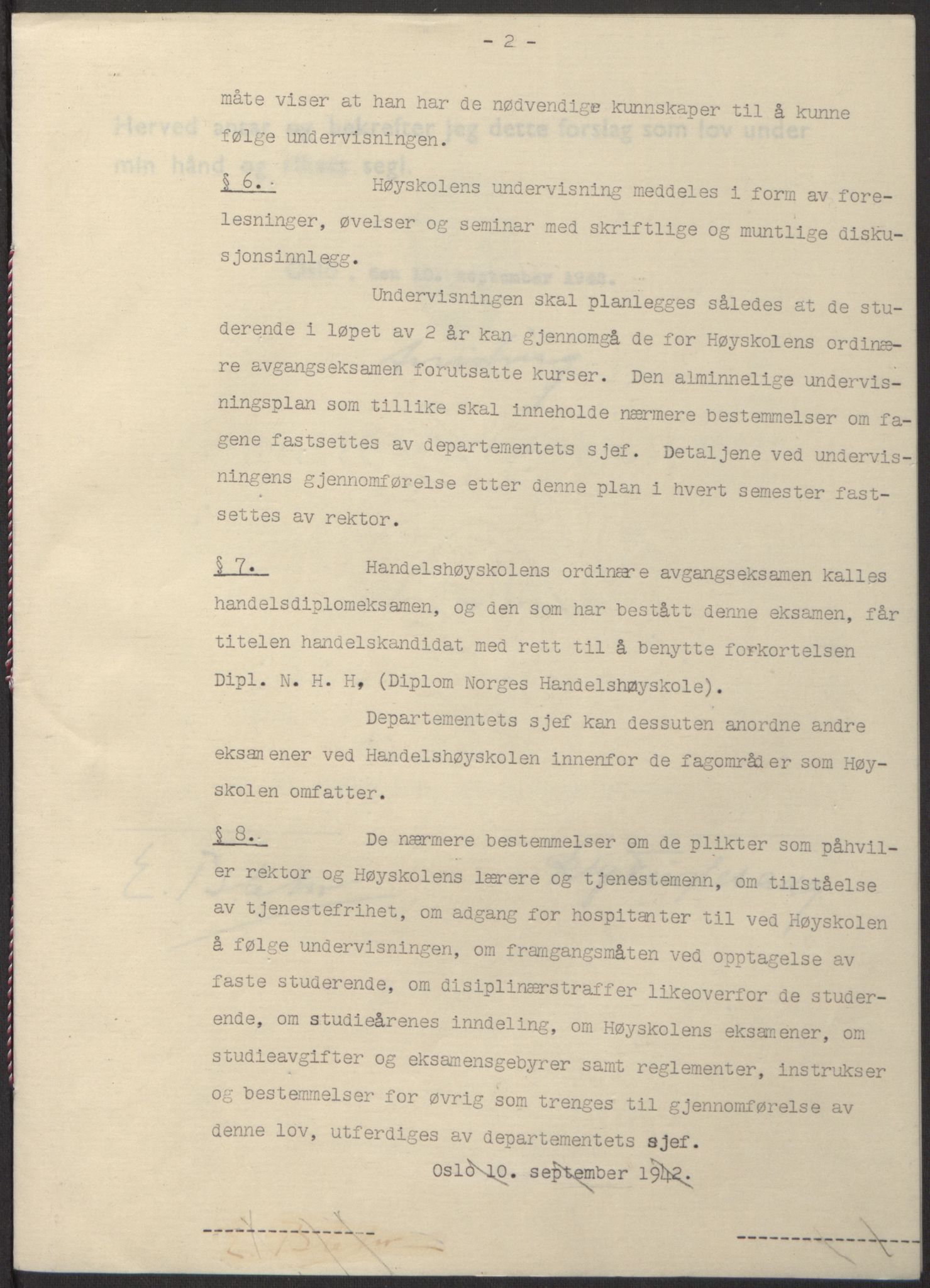 NS-administrasjonen 1940-1945 (Statsrådsekretariatet, de kommisariske statsråder mm), RA/S-4279/D/Db/L0098: Lover II, 1942, s. 377
