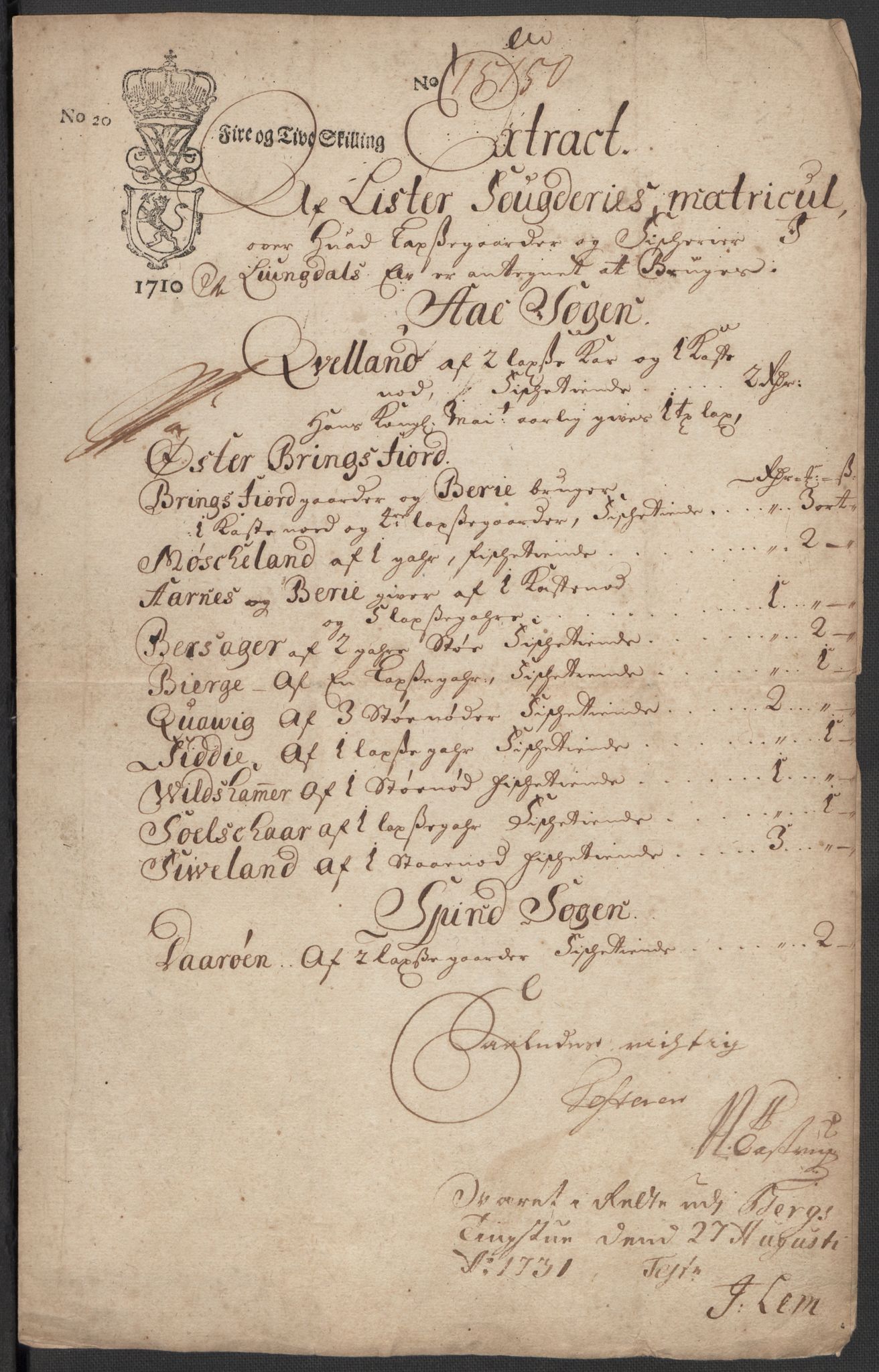 Riksarkivets diplomsamling, AV/RA-EA-5965/F15/L0035: Prestearkiv - Vest-Agder, Sogn og Fjordane og Sør-Trøndelag, 1578-1787, s. 80