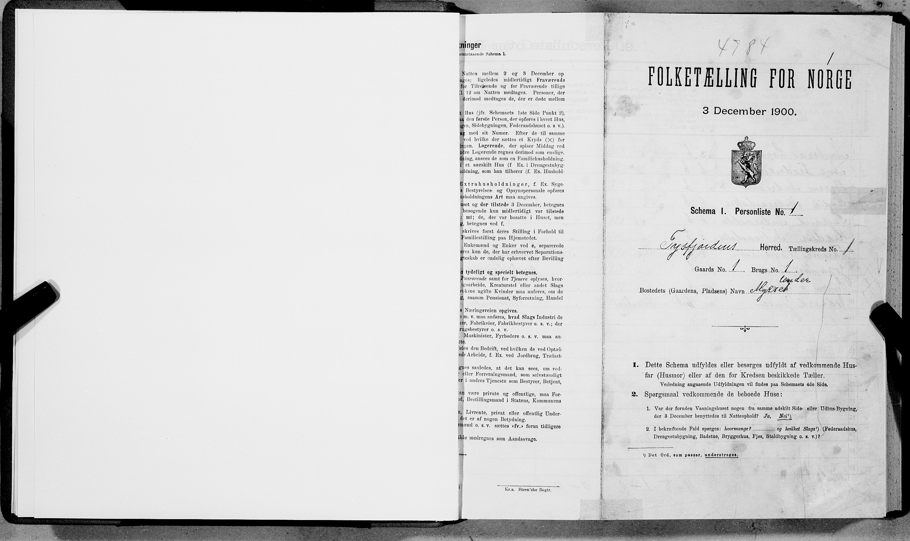 SAT, Folketelling 1900 for 1850 Tysfjord herred, 1900, s. 14