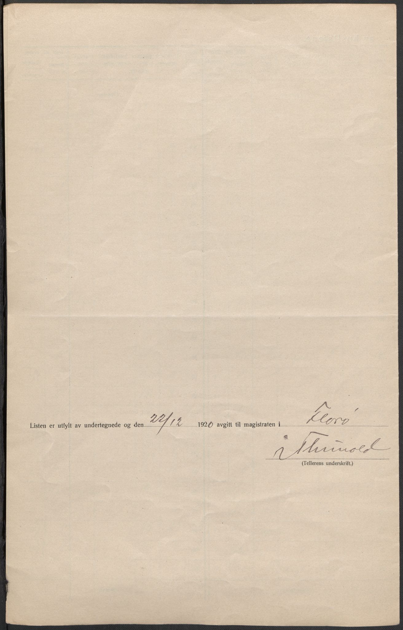 SAB, Folketelling 1920 for 1401 Florø ladested, 1920, s. 7