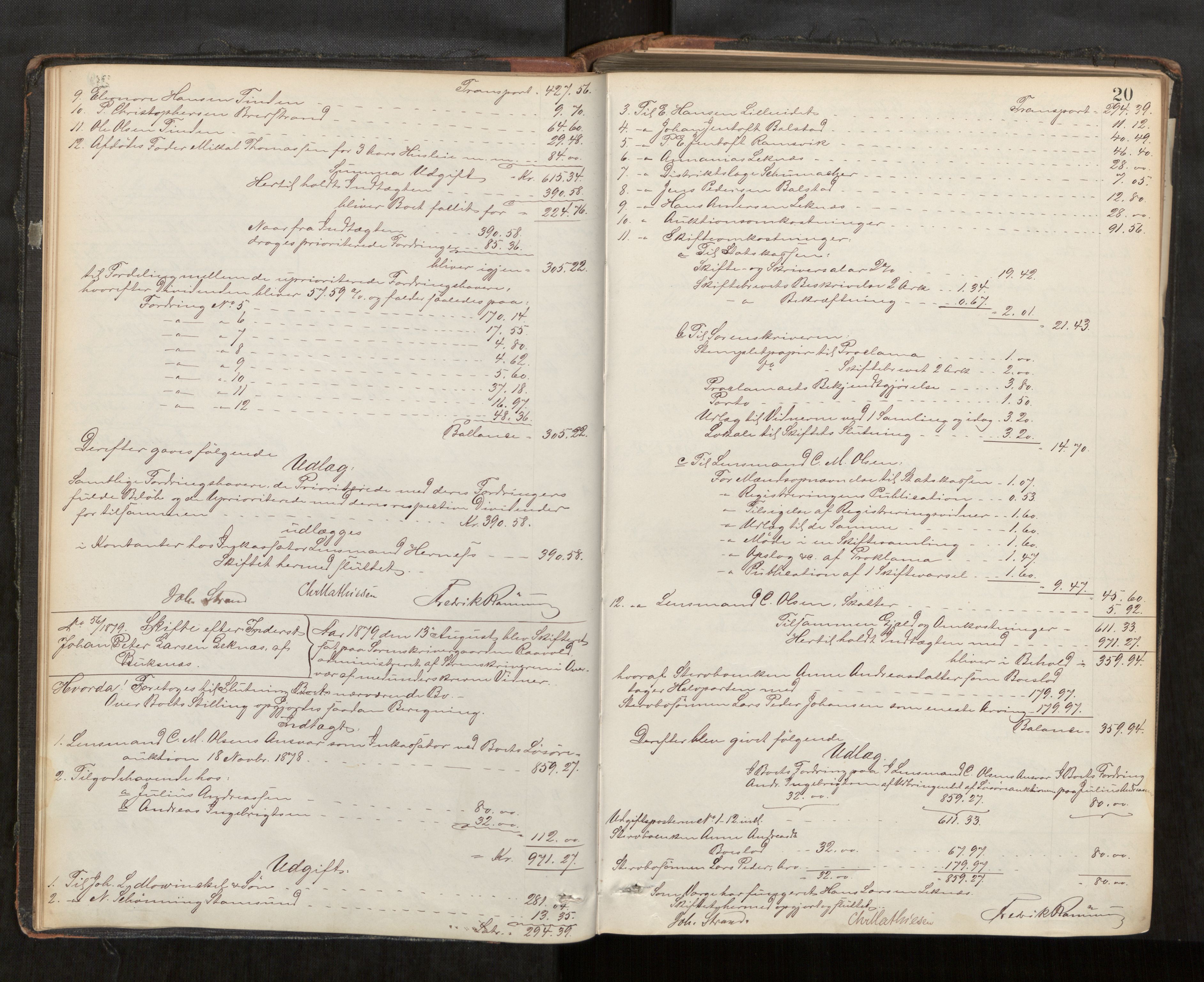 Vesterålen sorenskriveri, AV/SAT-A-4180/1/3/3A/L0021: Skifteslutningsprotokoll, 1879-1890, s. 20