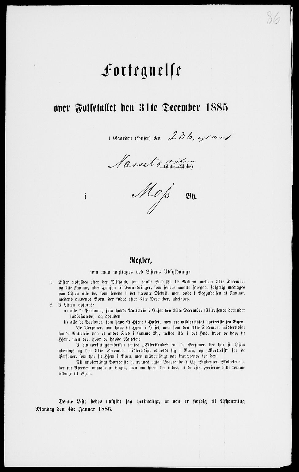 RA, Folketelling 1885 for 0104 Moss kjøpstad, 1885, s. 191