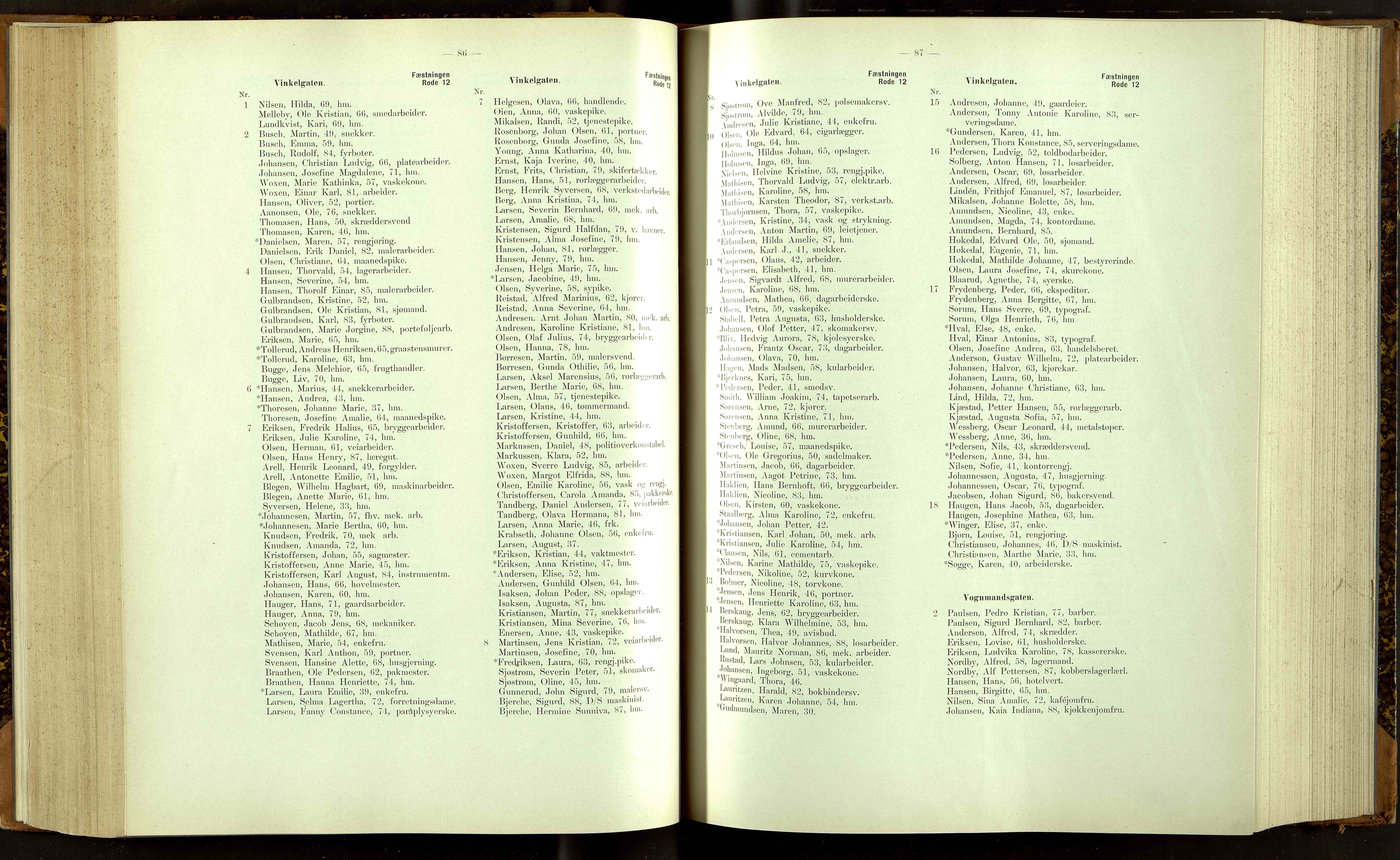 Folkeregisteret ( Valgstyret ), OBA/A-20059, 1913, s. 3086-3087