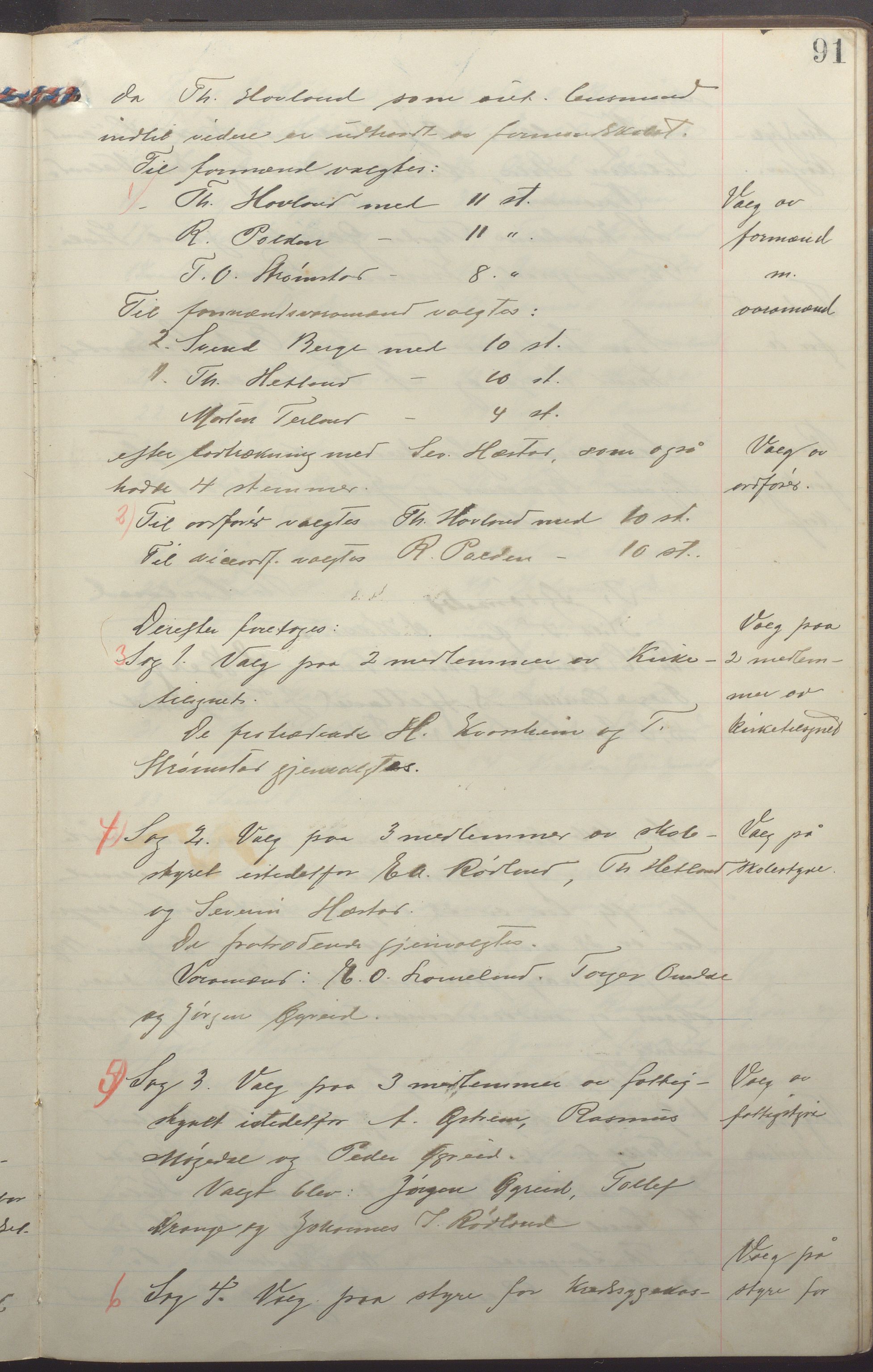 Helleland kommune - Formannskapet, IKAR/K-100479/A/Aa/L0004: Møtebok, 1908-1917, s. 91a