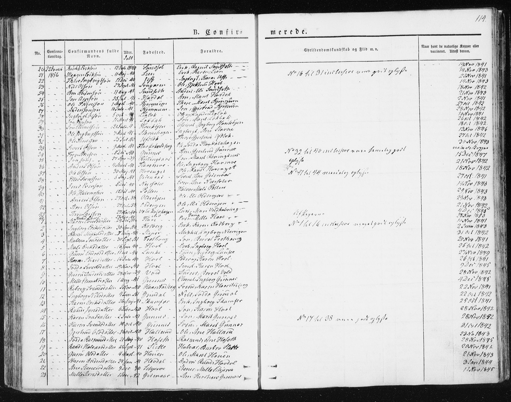 Ministerialprotokoller, klokkerbøker og fødselsregistre - Sør-Trøndelag, AV/SAT-A-1456/674/L0869: Ministerialbok nr. 674A01, 1829-1860, s. 114