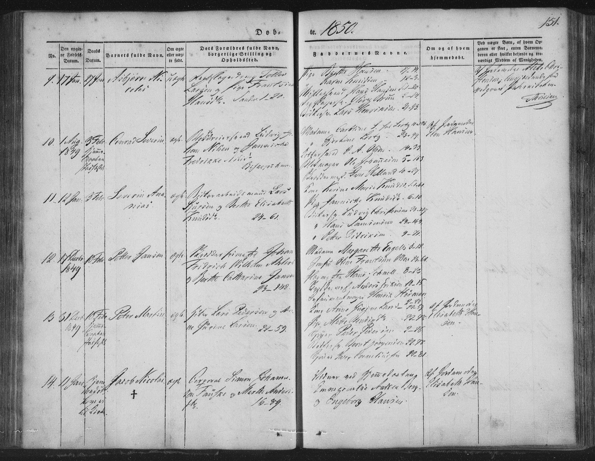 Korskirken sokneprestembete, AV/SAB-A-76101/H/Haa/L0016: Ministerialbok nr. B 2, 1841-1851, s. 151