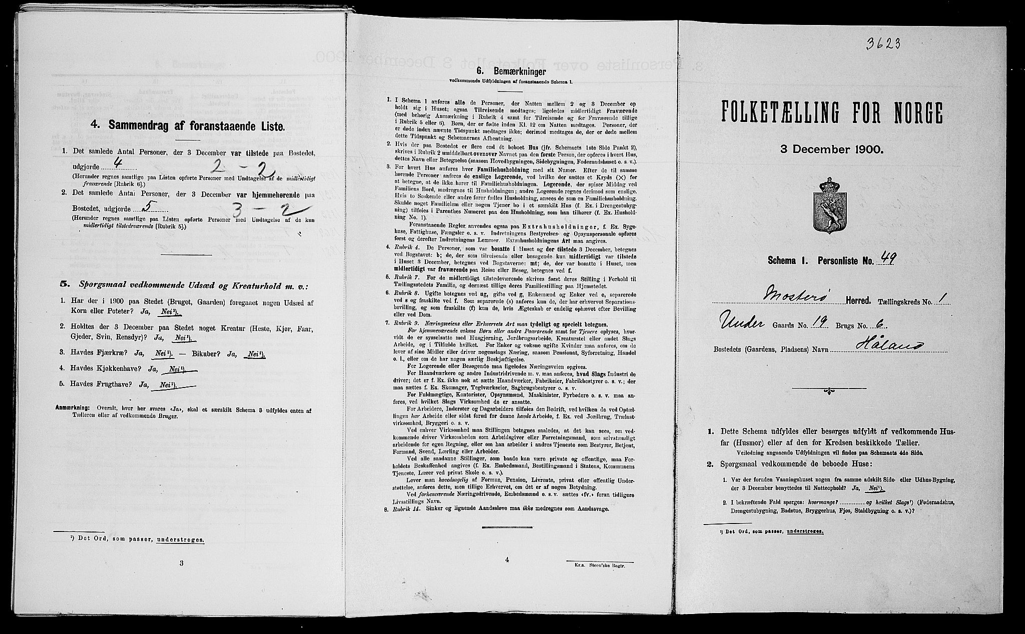 SAST, Folketelling 1900 for 1143 Mosterøy herred, 1900, s. 131
