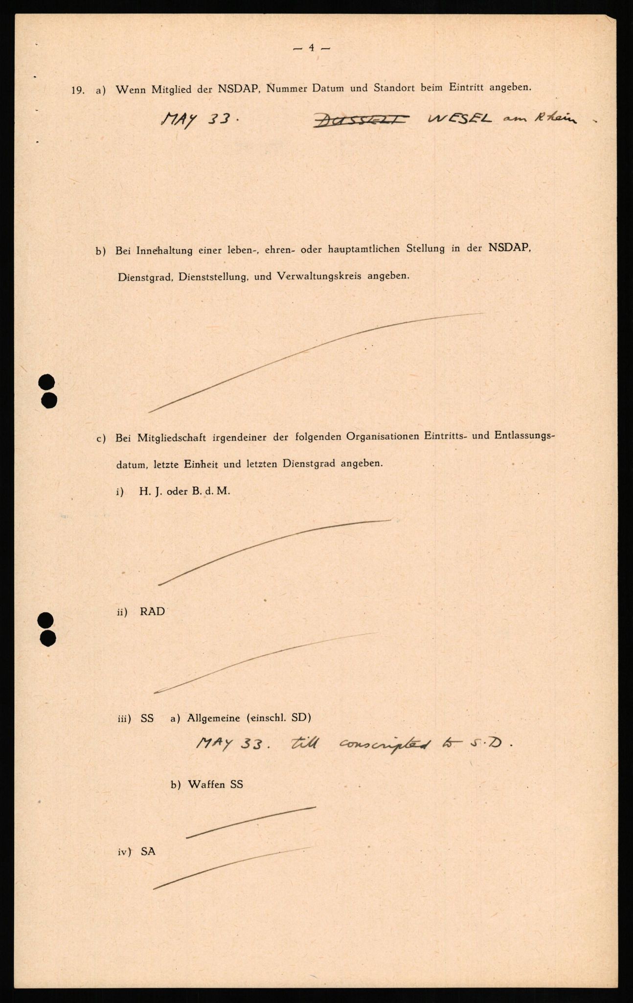 Forsvaret, Forsvarets overkommando II, RA/RAFA-3915/D/Db/L0017: CI Questionaires. Tyske okkupasjonsstyrker i Norge. Tyskere., 1945-1946, s. 348