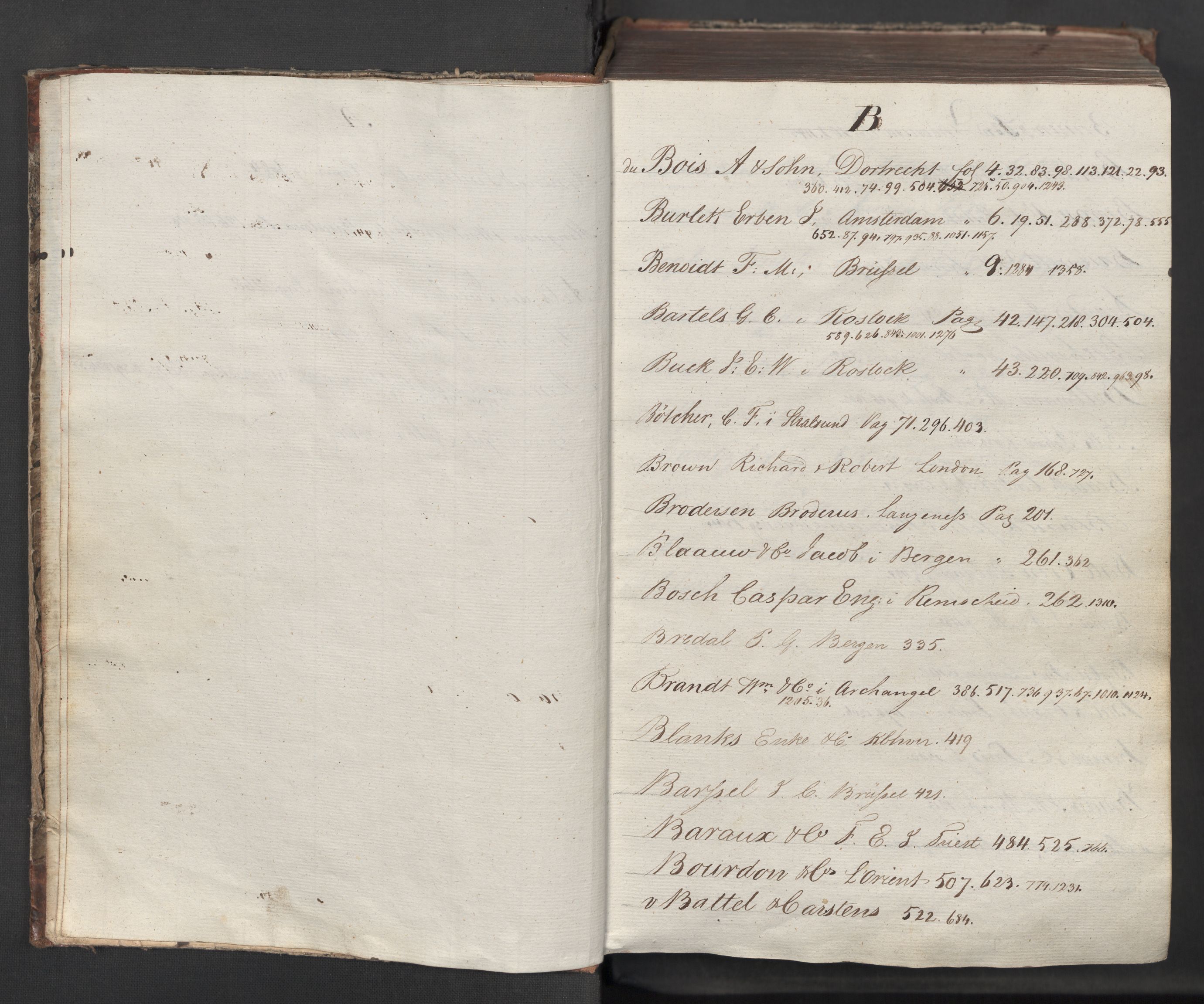 Hoë, Herman & Co, SAT/PA-0280/11/L0014: Kopibok, utenriks, 1821-1824