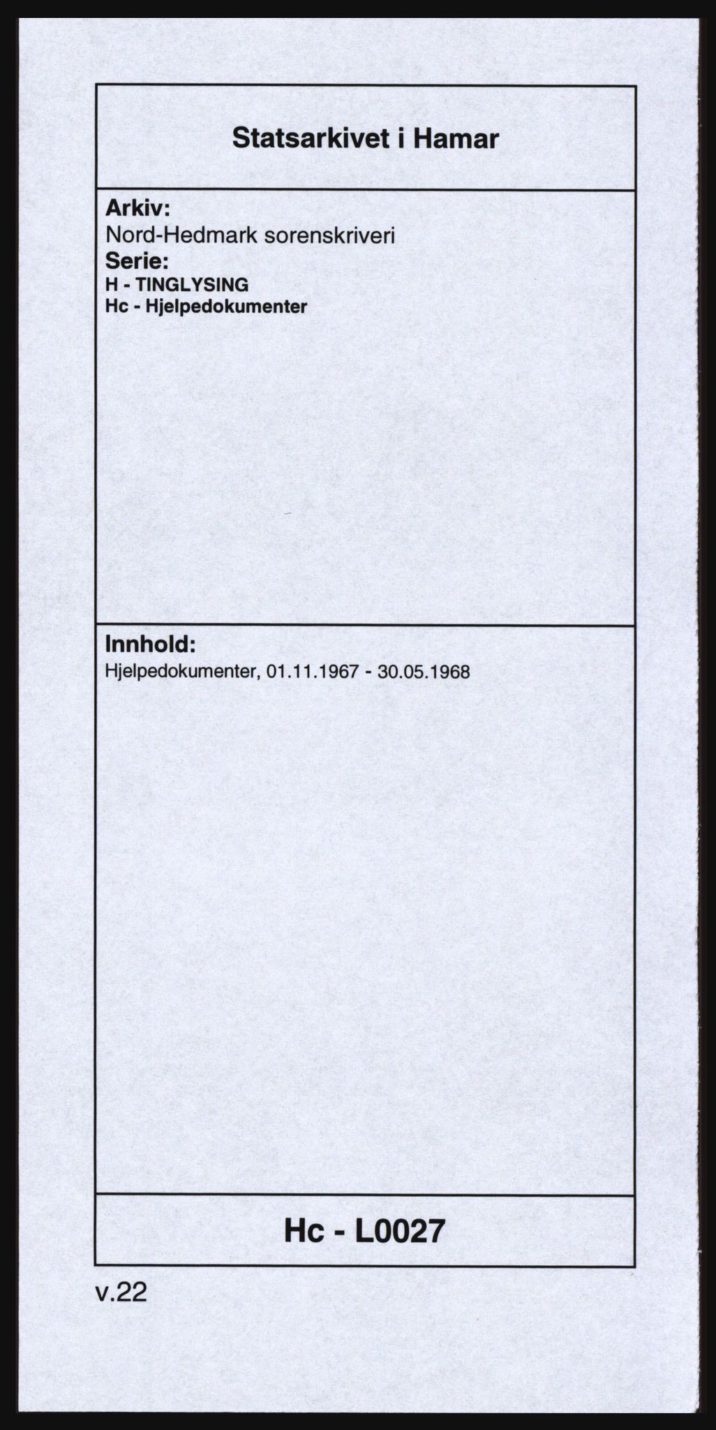 Nord-Hedmark sorenskriveri, SAH/TING-012/H/Hc/L0027: Pantebok nr. 27, 1967-1968