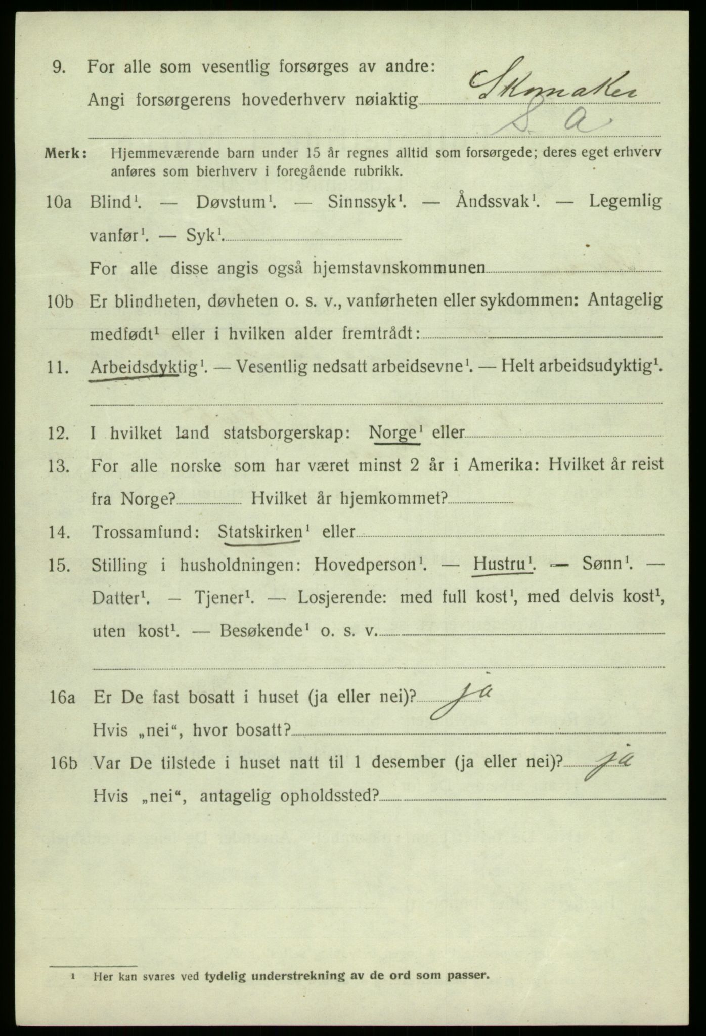 SAB, Folketelling 1920 for 1238 Kvam herred, 1920, s. 5248