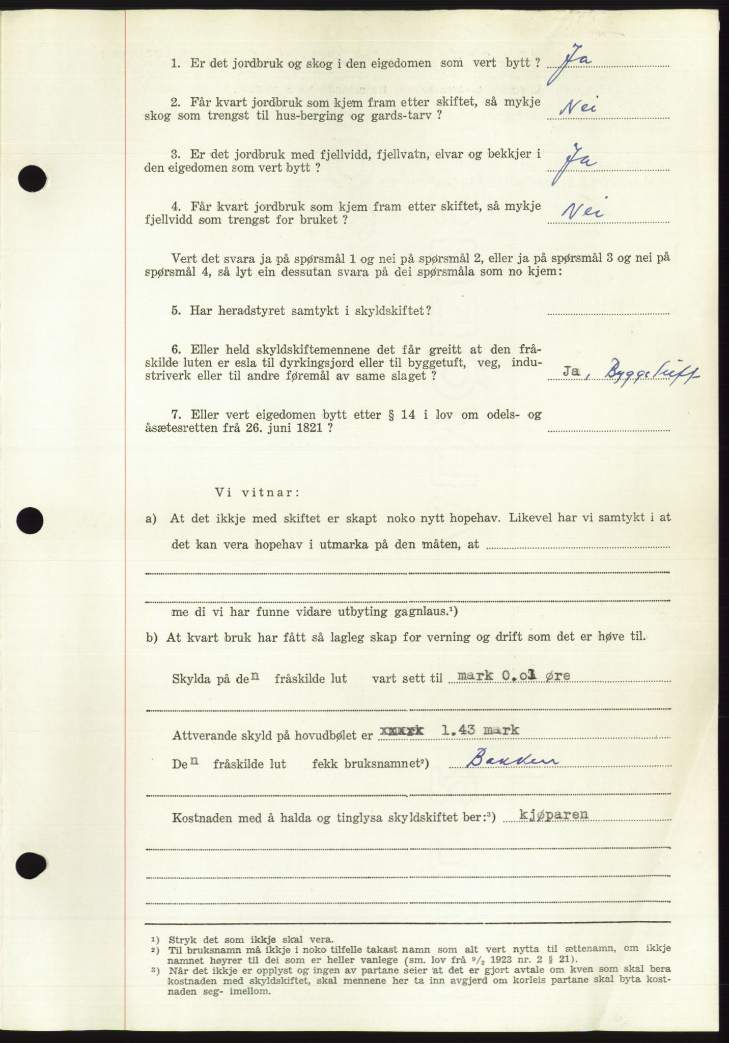 Søre Sunnmøre sorenskriveri, AV/SAT-A-4122/1/2/2C/L0092: Pantebok nr. 18A, 1952-1952, Dagboknr: 764/1952