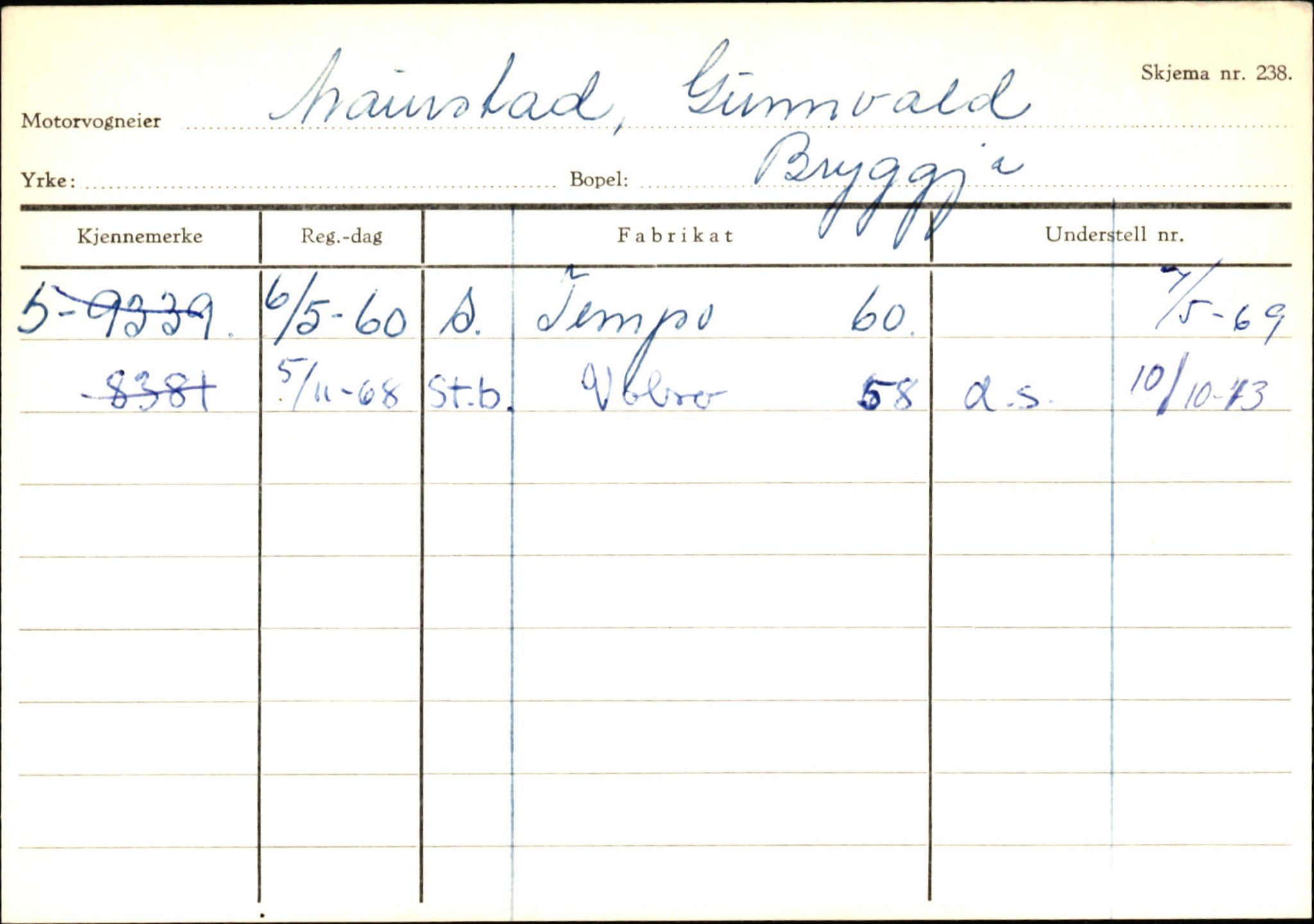 Statens vegvesen, Sogn og Fjordane vegkontor, AV/SAB-A-5301/4/F/L0144: Registerkort Vågsøy A-R, 1945-1975, s. 1720