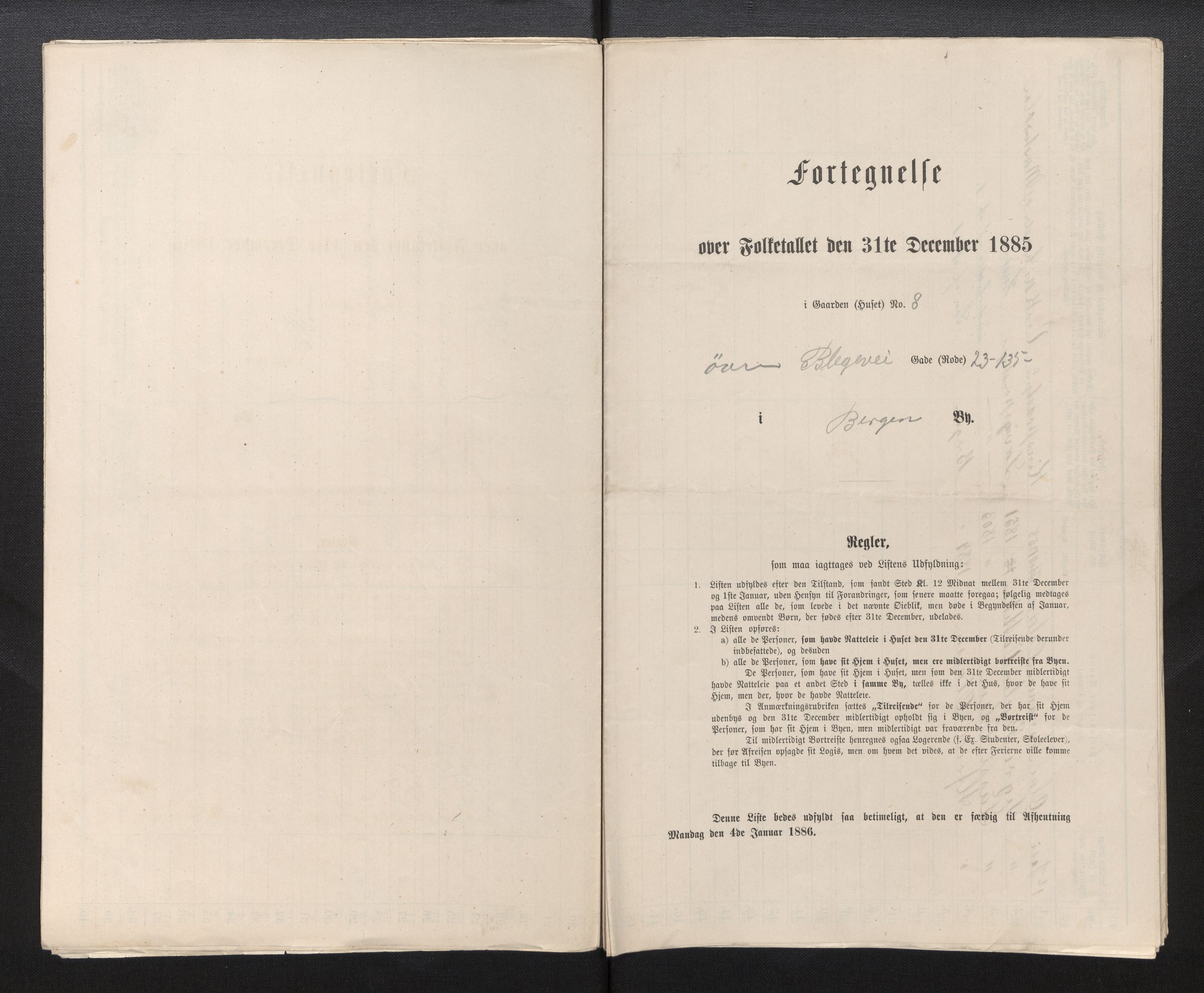 SAB, Folketelling 1885 for 1301 Bergen kjøpstad, 1885, s. 507