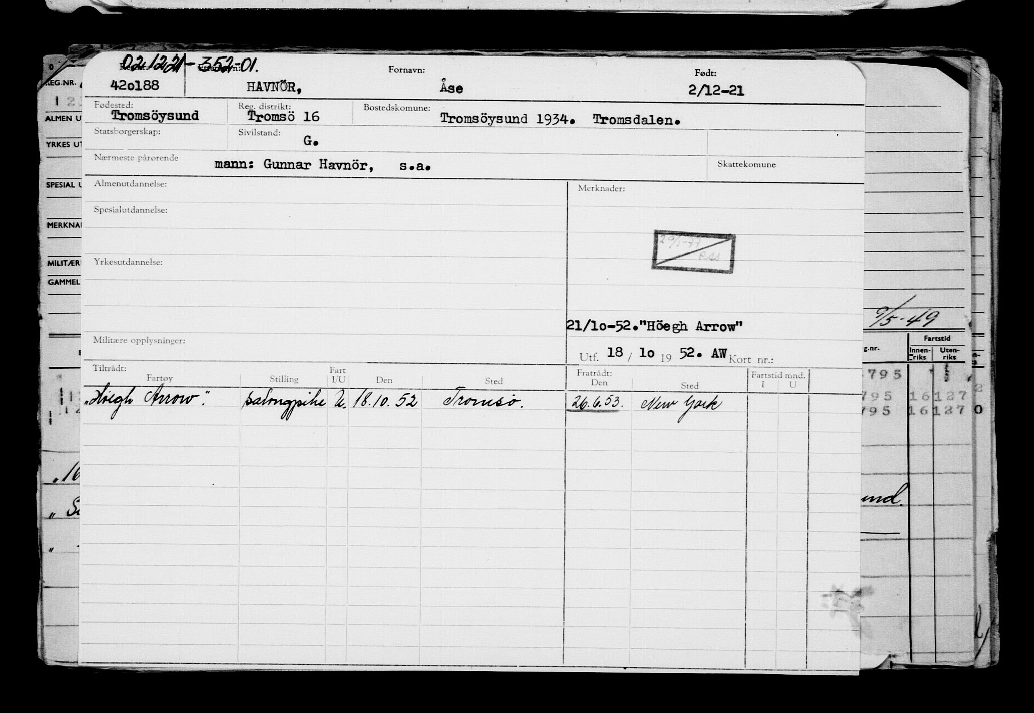 Direktoratet for sjømenn, AV/RA-S-3545/G/Gb/L0200: Hovedkort, 1921, s. 369