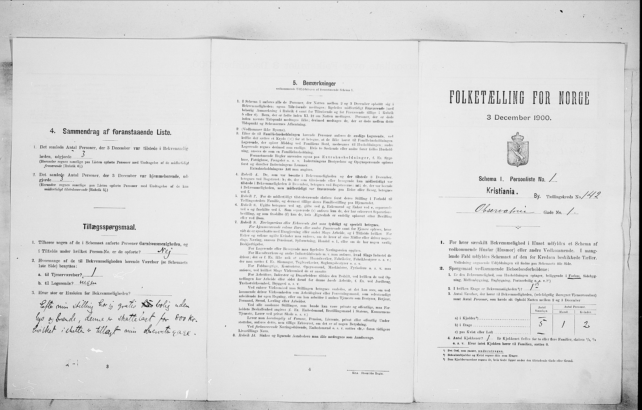 SAO, Folketelling 1900 for 0301 Kristiania kjøpstad, 1900, s. 67115