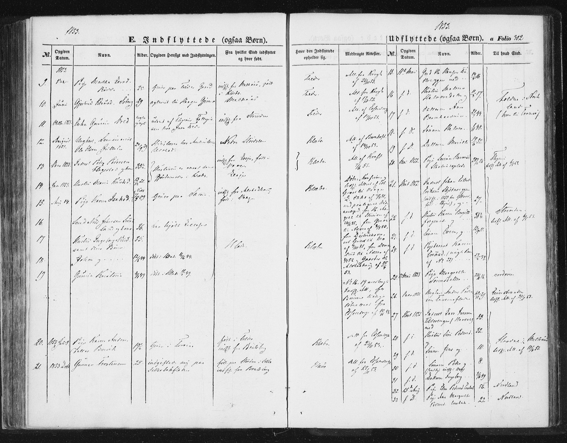Ministerialprotokoller, klokkerbøker og fødselsregistre - Sør-Trøndelag, SAT/A-1456/618/L0441: Ministerialbok nr. 618A05, 1843-1862, s. 302