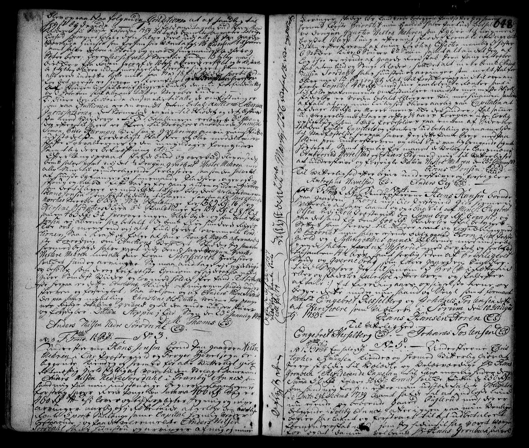Lier, Røyken og Hurum sorenskriveri, SAKO/A-89/G/Ga/Gaa/L0002: Pantebok nr. II, 1725-1755, s. 648