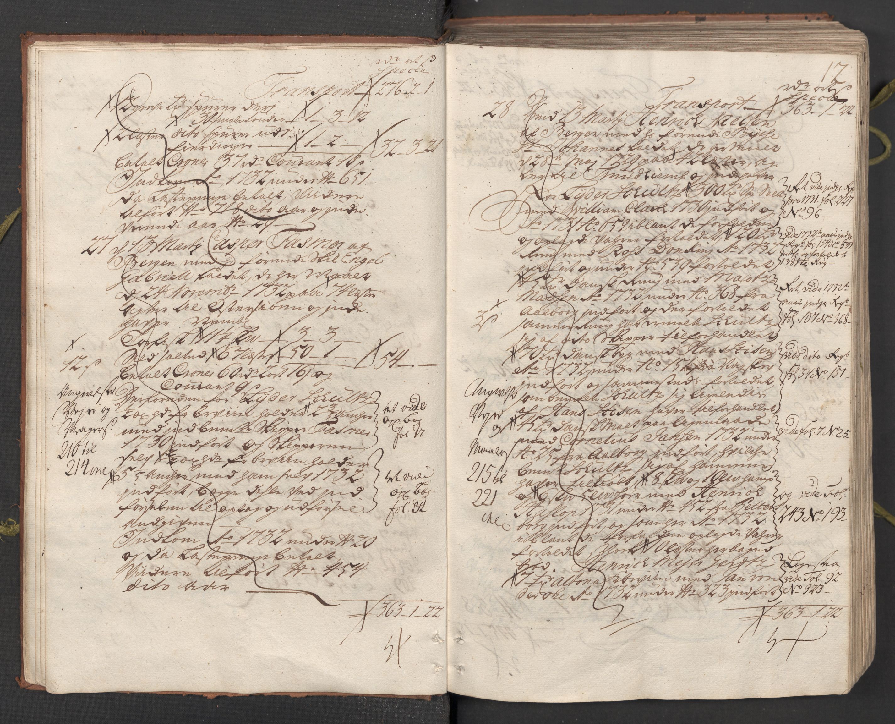 Generaltollkammeret, tollregnskaper, AV/RA-EA-5490/R26/L0024/0001: Tollregnskaper Bergen A / Utgående hovedtollbok, 1733, s. 11b-12a