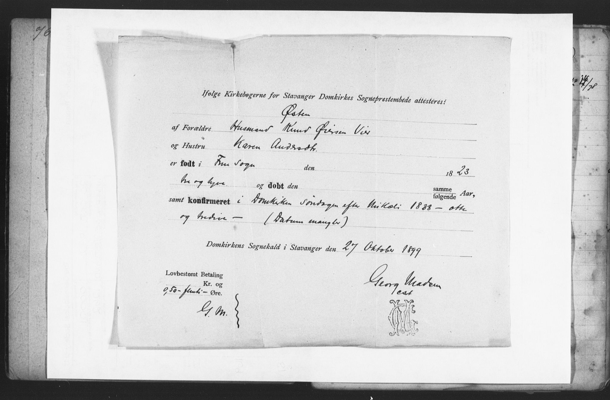 Hetland sokneprestkontor, SAST/A-101826/70/705BA/L0002: Lysningsprotokoll nr. 2, 1890-1898