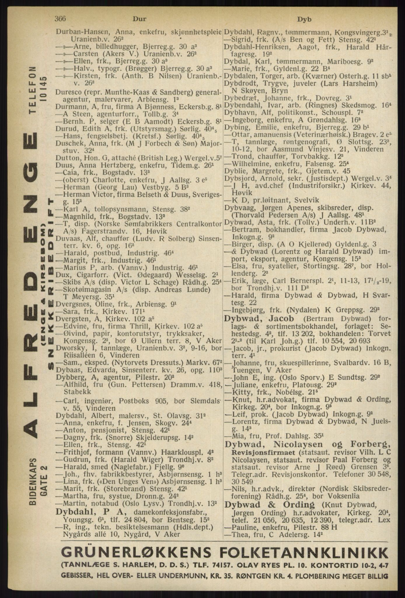 Kristiania/Oslo adressebok, PUBL/-, 1937, s. 366