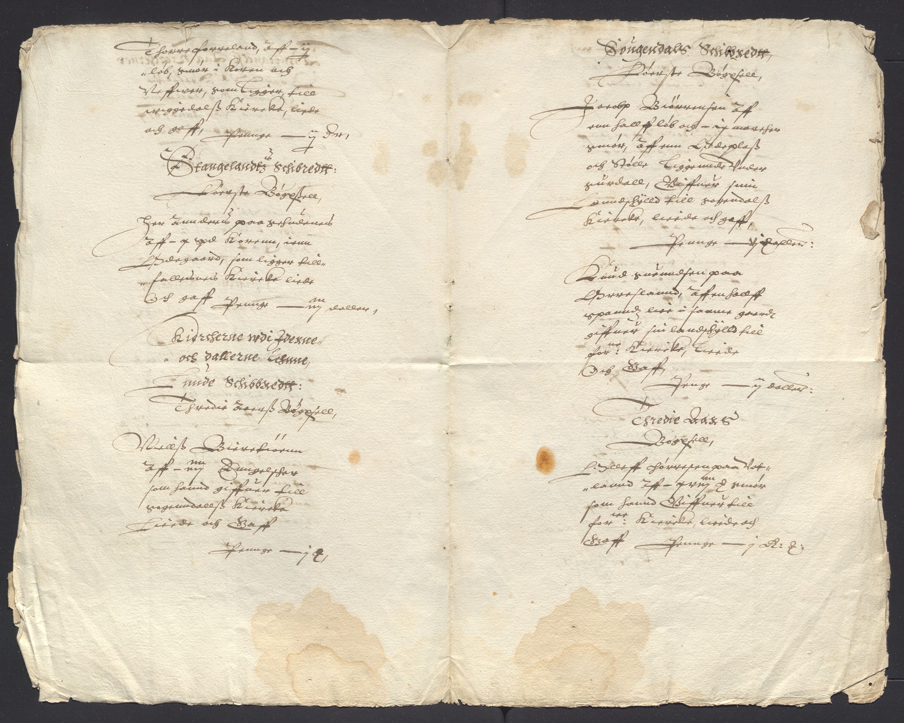 Stavanger len, AV/SAST-A-101870/Oa/L0017: Kirkeregnskaper, jordebøker, manntall, dommer, supplikker, befalinger, stevninger mv. 1617-1674. des. 1 s. 36-39, 46f, 54, 88ff, 98-102, 1600-1628, s. 4