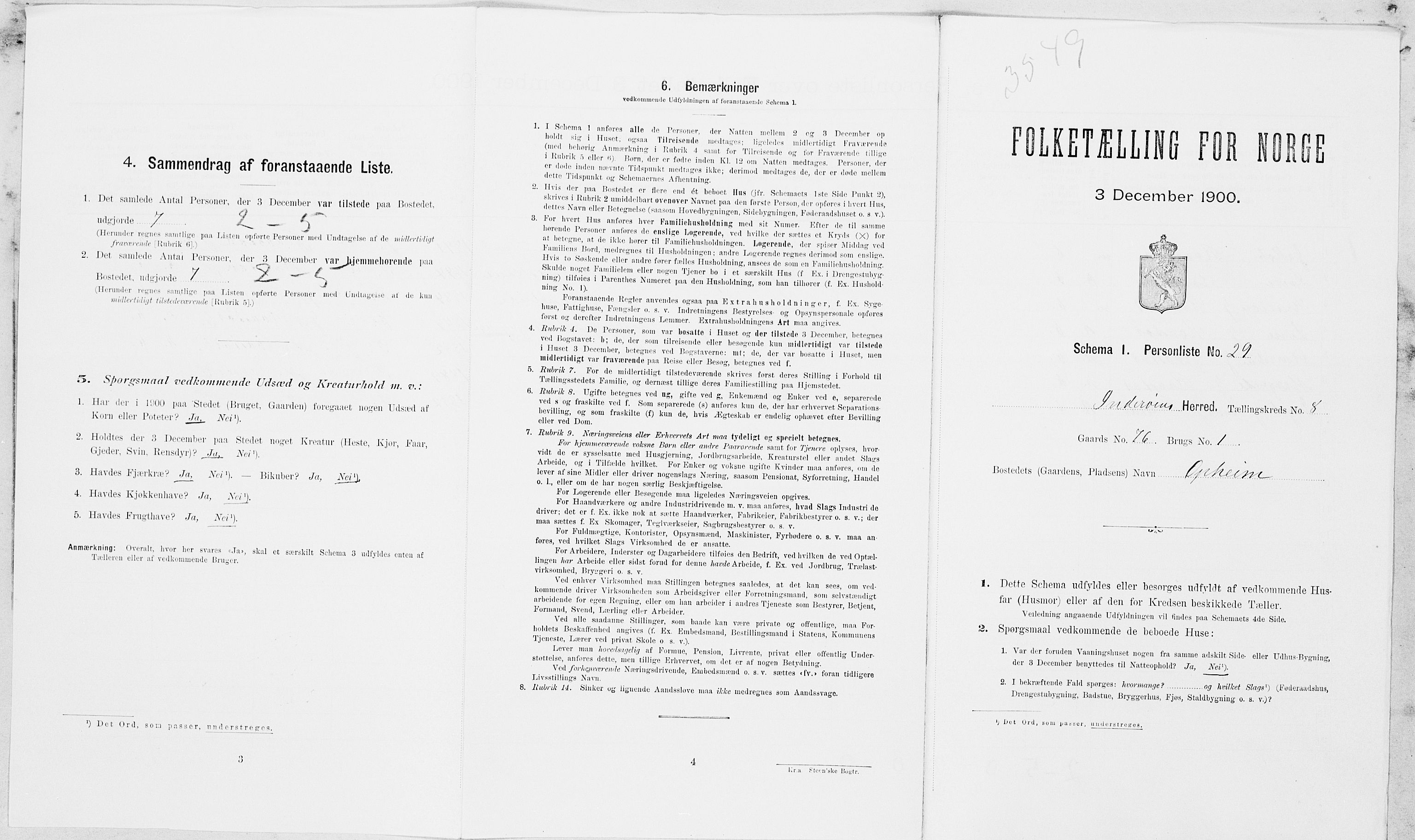 SAT, Folketelling 1900 for 1729 Inderøy herred, 1900, s. 1127
