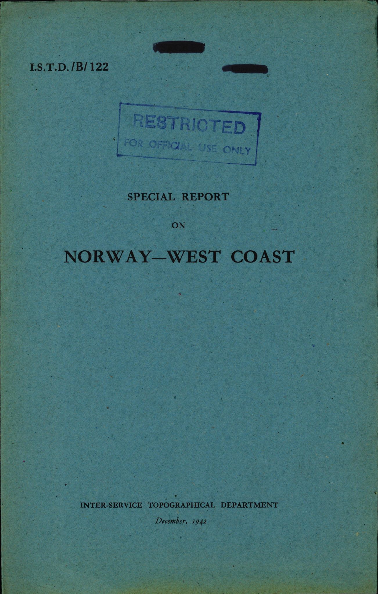 Forsvaret, Forsvarets overkommando II, RA/RAFA-3915/D/Dd/L0019: Sør/vest Norge, 1942-1944, s. 1