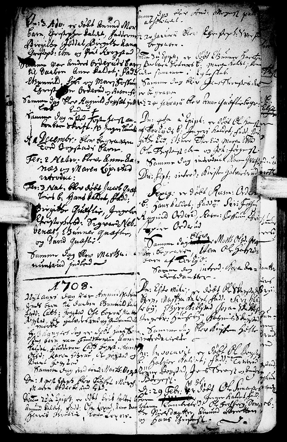 Aurskog prestekontor Kirkebøker, SAO/A-10304a/F/Fa/L0001: Ministerialbok nr. I 1, 1707-1735, s. 6-7