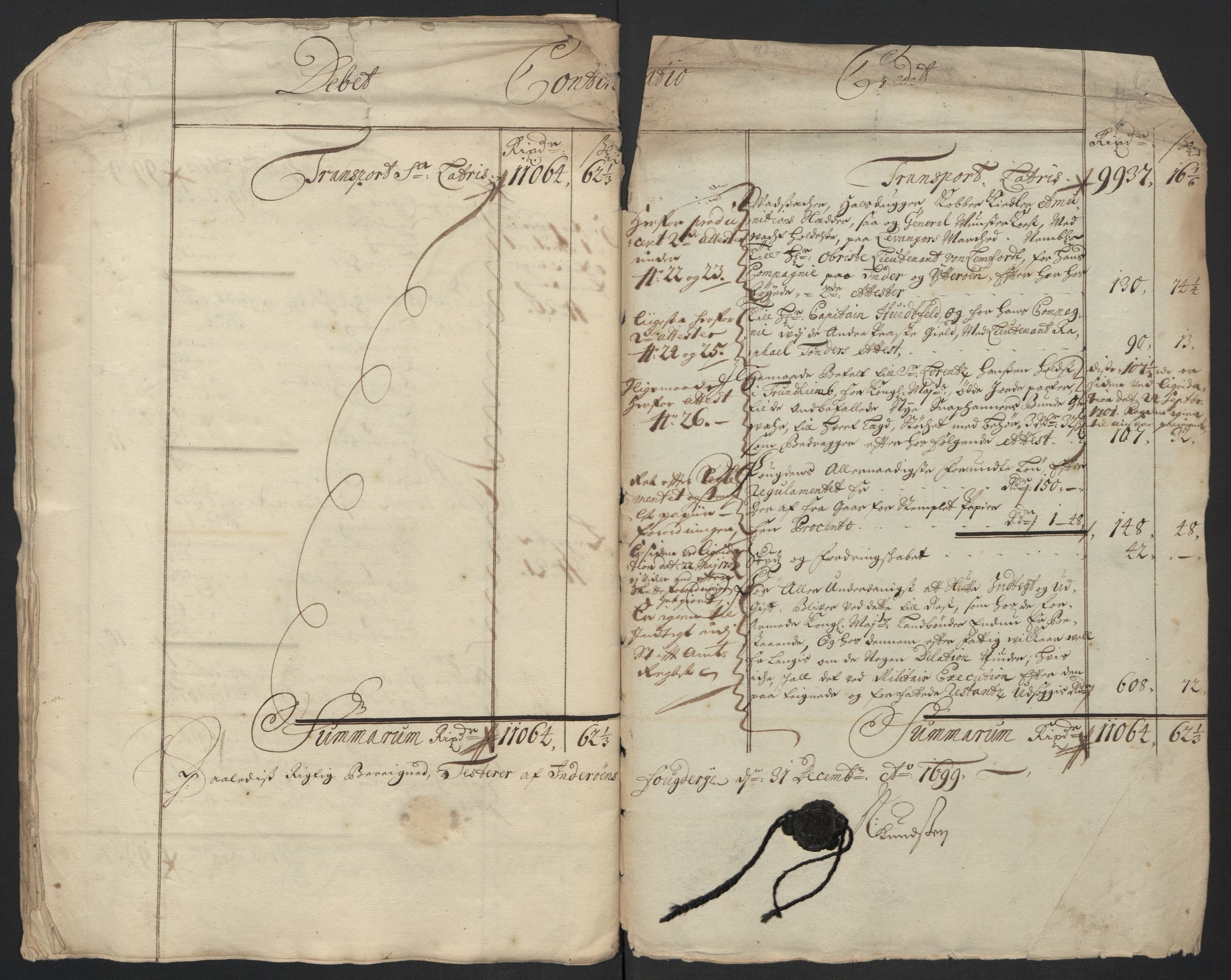 Rentekammeret inntil 1814, Reviderte regnskaper, Fogderegnskap, AV/RA-EA-4092/R63/L4310: Fogderegnskap Inderøy, 1698-1699, s. 267