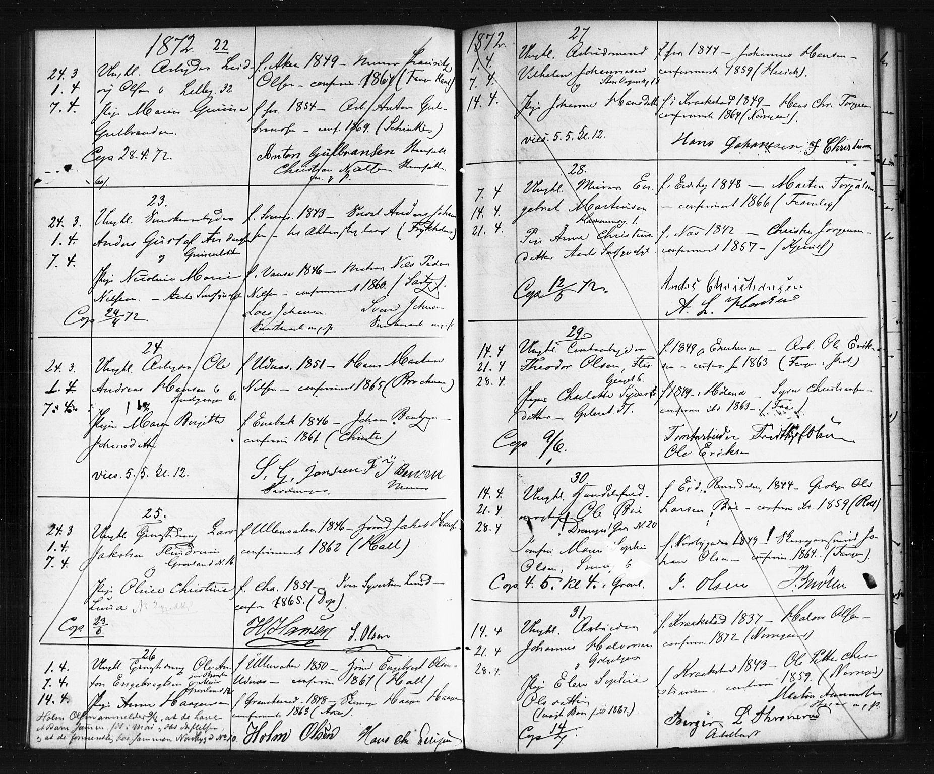 Grønland prestekontor Kirkebøker, AV/SAO-A-10848/G/Ga/L0002: Klokkerbok nr. 2, 1861-1863