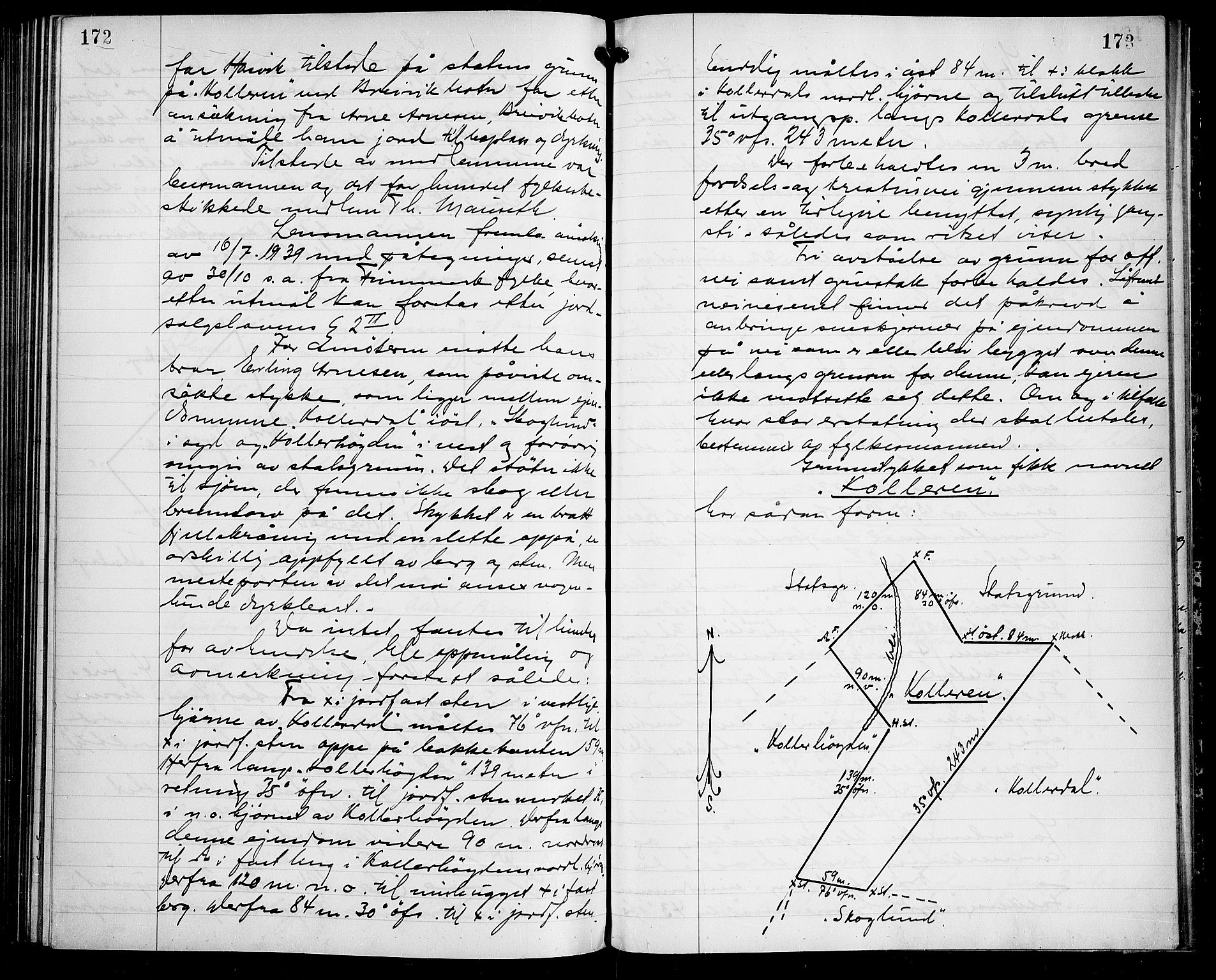 Lensmannen i Hasvik (hos Finnmarkseiendommen)*, FIEI/-, 1938-1944, s. 172-173